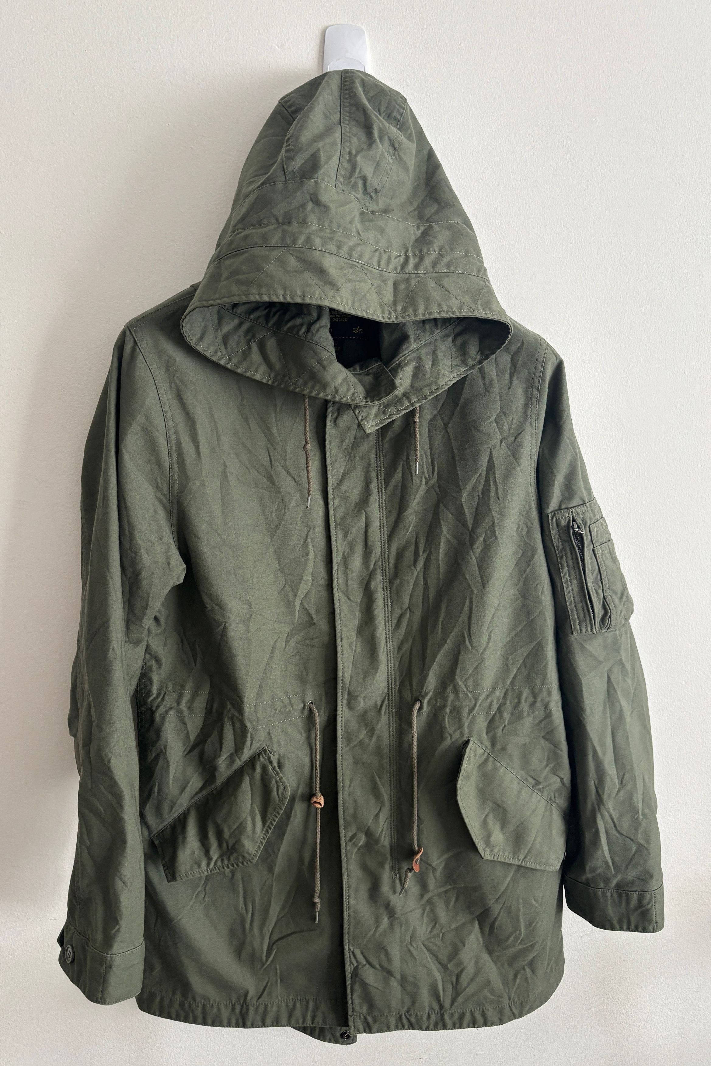 Alpha Industries Olive Green Fishtail Parka Coat /Jacket Medium- Large Size US L / EU 52-54 / 3 - 1 Thumbnail