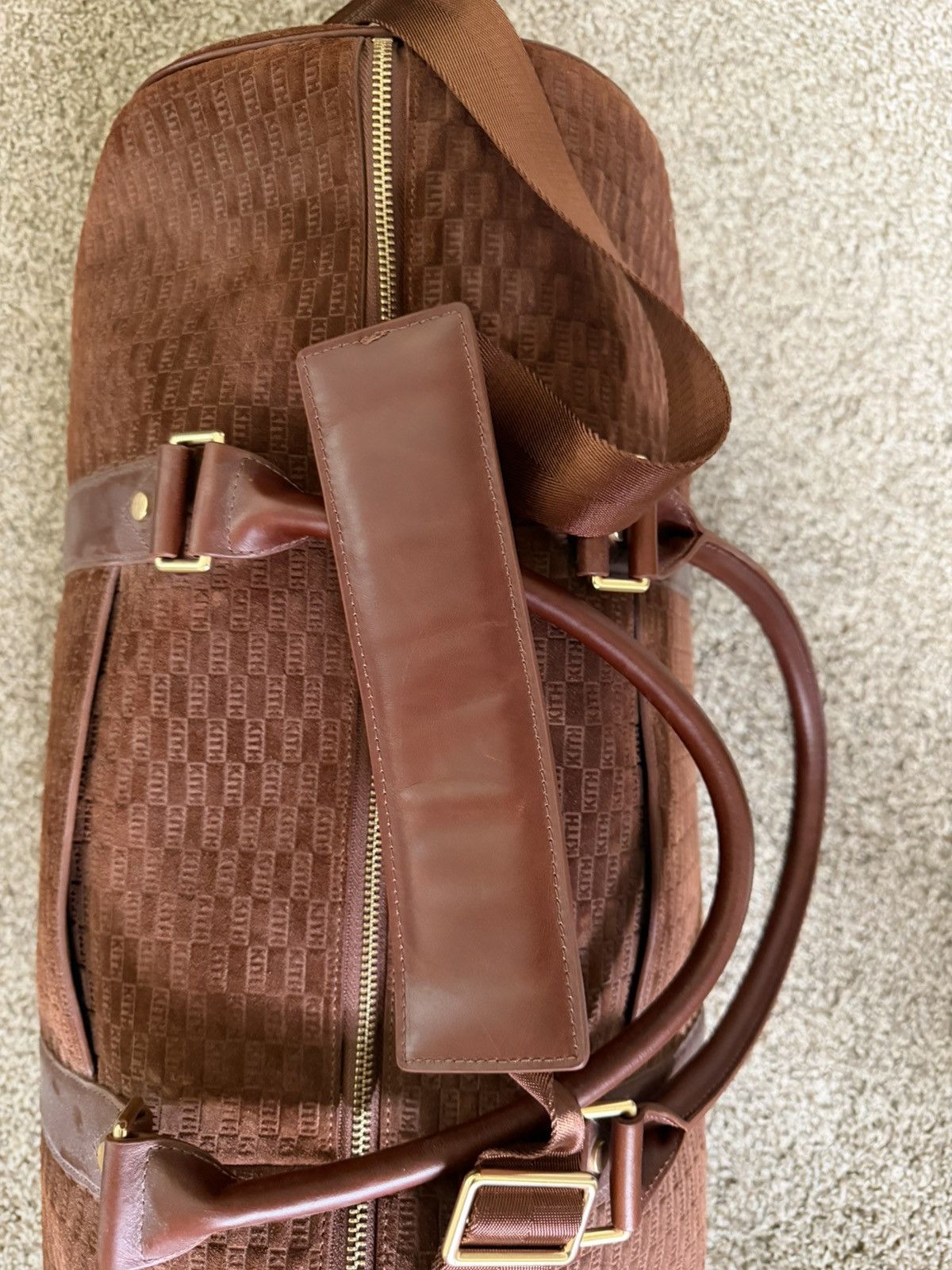 Kith FW24 Brown Suede Monogram Duffle Bag Size ONE SIZE - 5 Thumbnail
