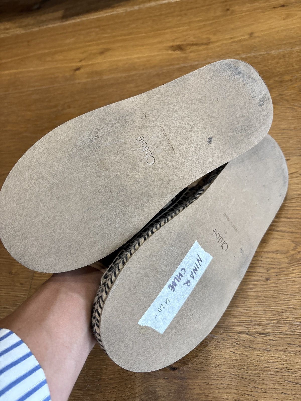 chloma These are Chloé Mila platform sandals in black and beige Size US 7 / IT 37 - 9 Thumbnail