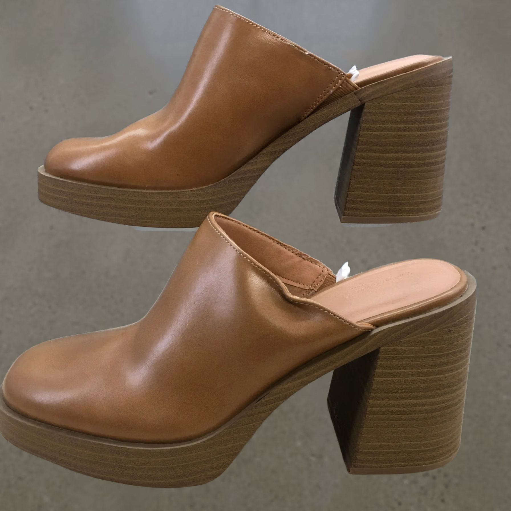 Vintage Universal Thread Womens Heel Platform Shoe Brown Faux Leather Shoes Size US 10 / IT 40 - 1 Thumbnail