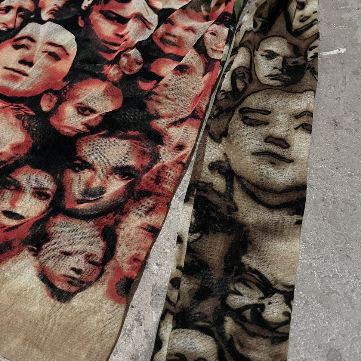 Jean Paul Gaultier × Vintage Vintage jean paul gaultier iconic sheer face print mesh top Size US S / EU 44-46 / 1 - 3 Thumbnail