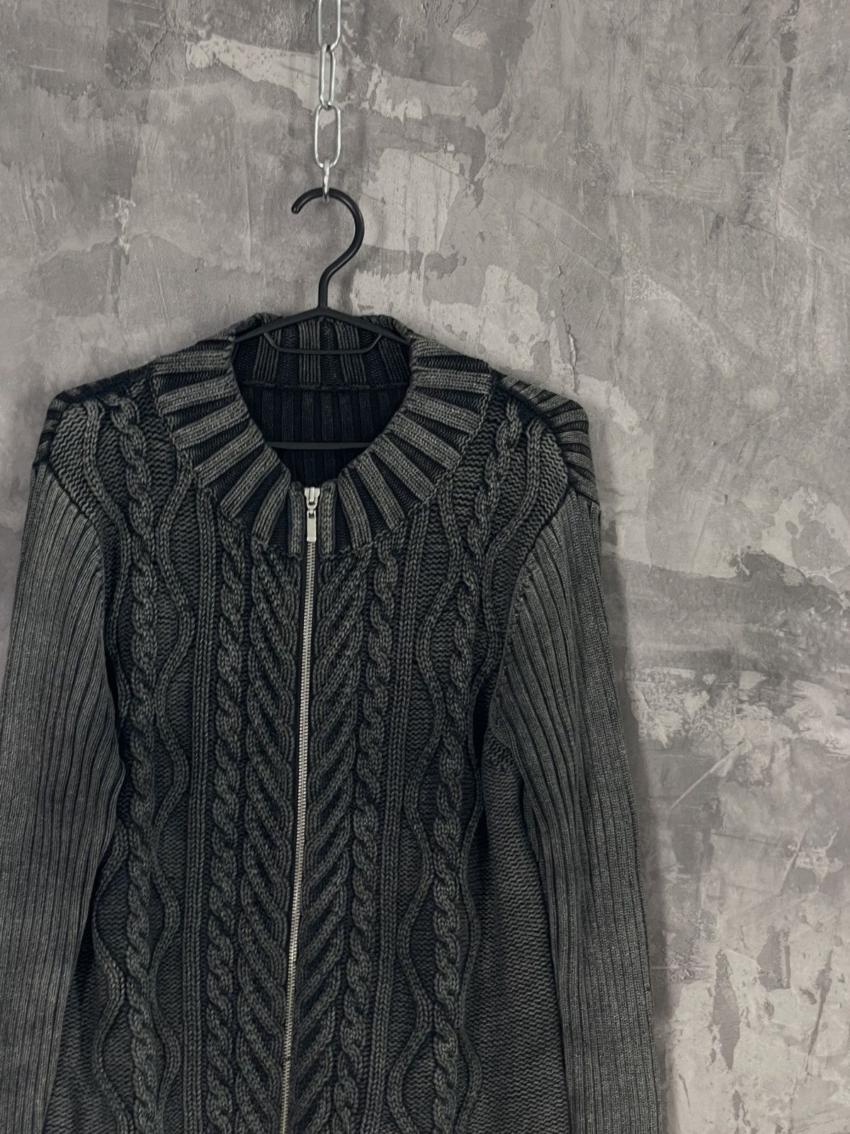 Vintage Y2K VTG Japanese style 3D striped knit sweater zip D&G style Size US M / EU 48-50 / 2 - 4 Thumbnail