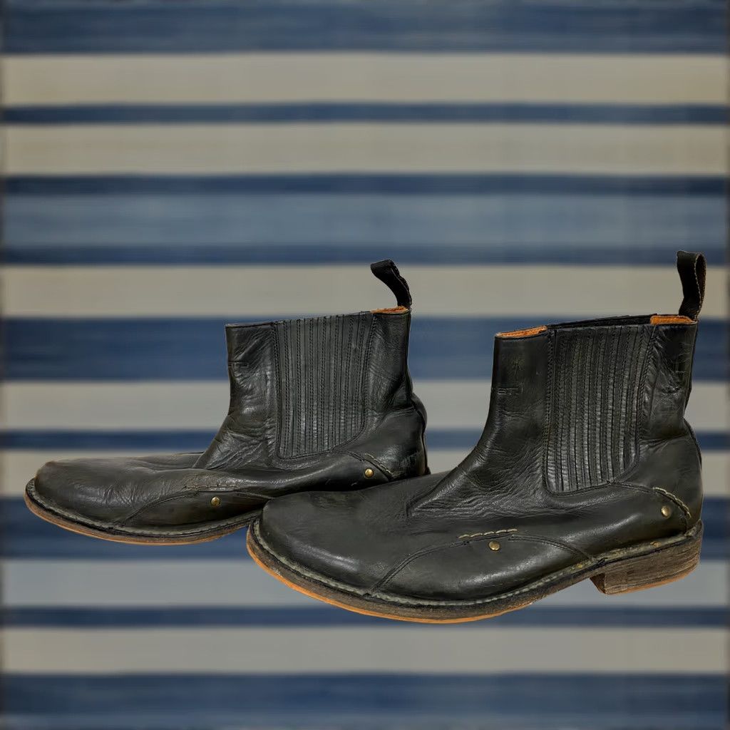Bed Stu Bed Stu Men's Black Leather Cobbler Series Chelsea Ankle Boots 11.5 Size US 12 / EU 45 - 1 Thumbnail
