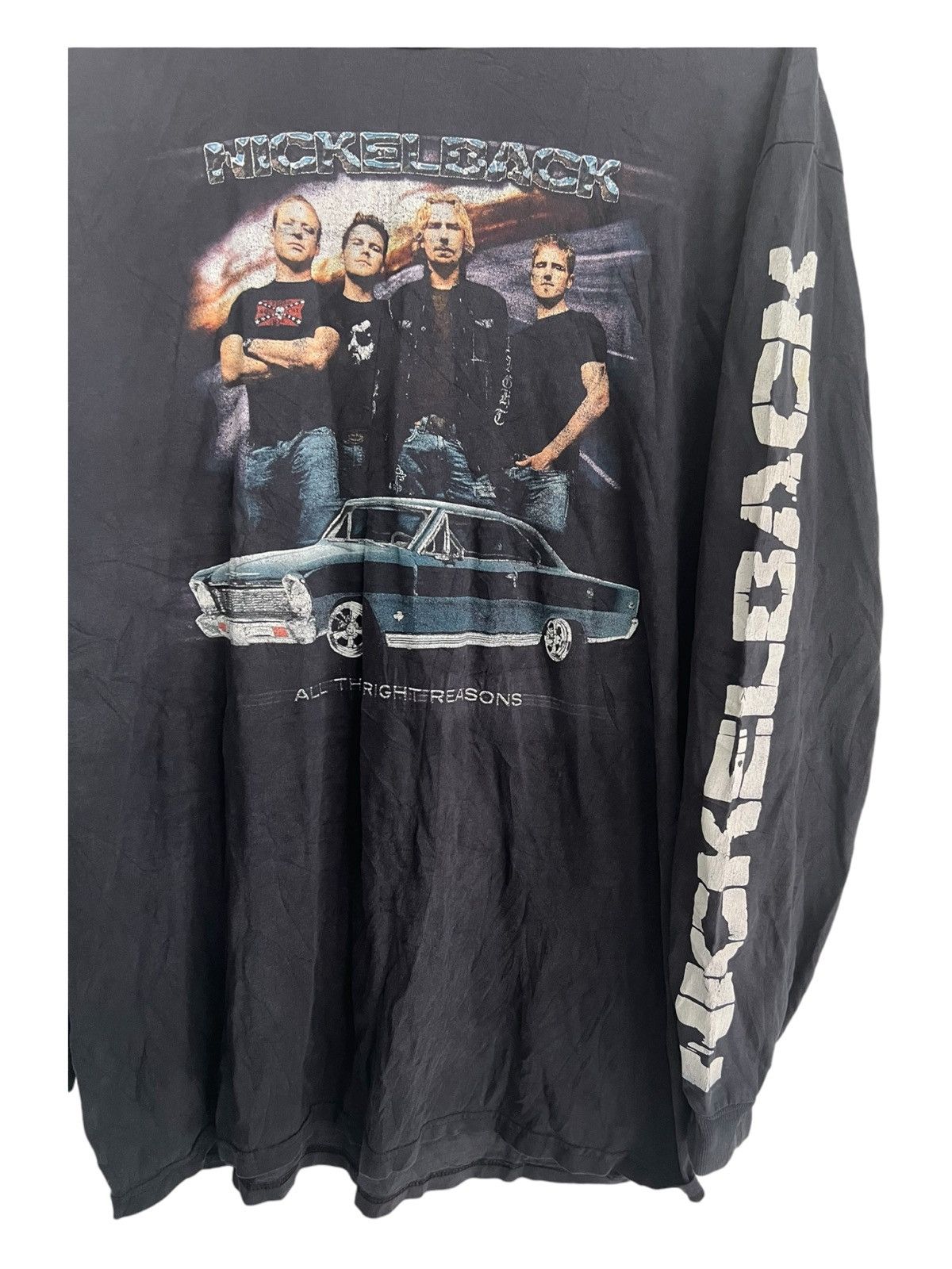 Band Tees × Vintage Vintage 2005 NickelBack All The Right Reasons Tour LS Shirt Size US L / EU 52-54 / 3 - 4 Thumbnail