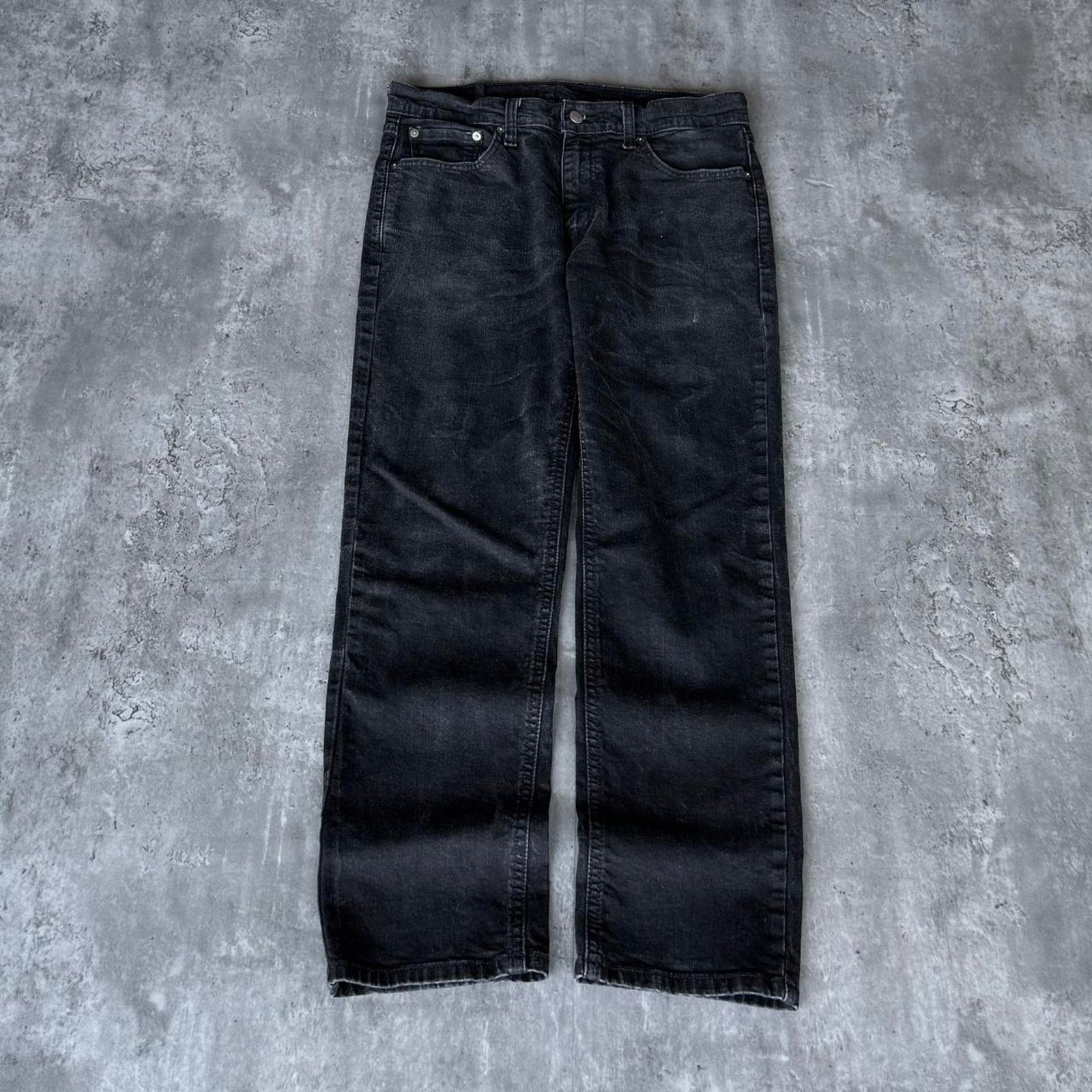 Levi's Vintage Y2K Levi’s 541 Faded Black Grunge Opium Denim Jeans Size US 32 / EU 48 - 2 Thumbnail