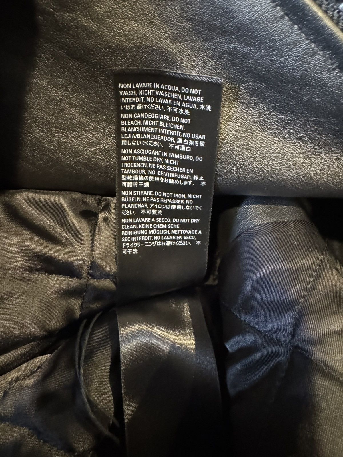 Balenciaga BALENCIAGA FW19 BLACK CAMPAIGN LOGO BIKER LEATHERJACKET Size US L / EU 52-54 / 3 - 14 Thumbnail