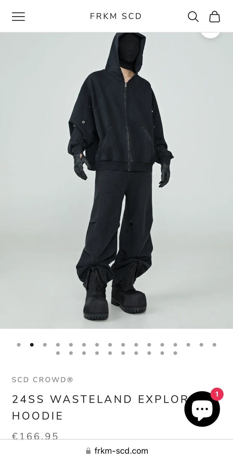 Designer × Japanese Brand Black FRKM SCD zip hoodie Size US M / EU 48-50 / 2 - 8 Thumbnail