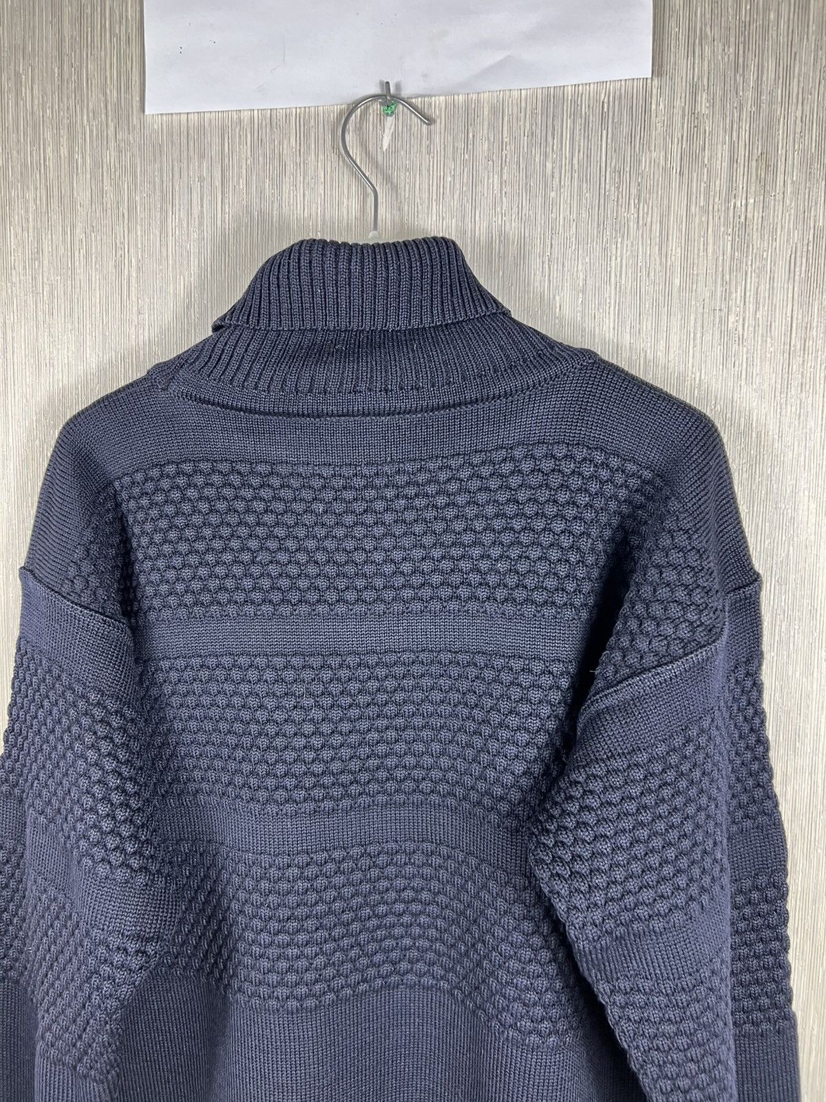 S.N.S. Herning S.N.S. Herning fisherman wool knit turtleneck sweater navy Size US M / EU 48-50 / 2 - 18 Thumbnail