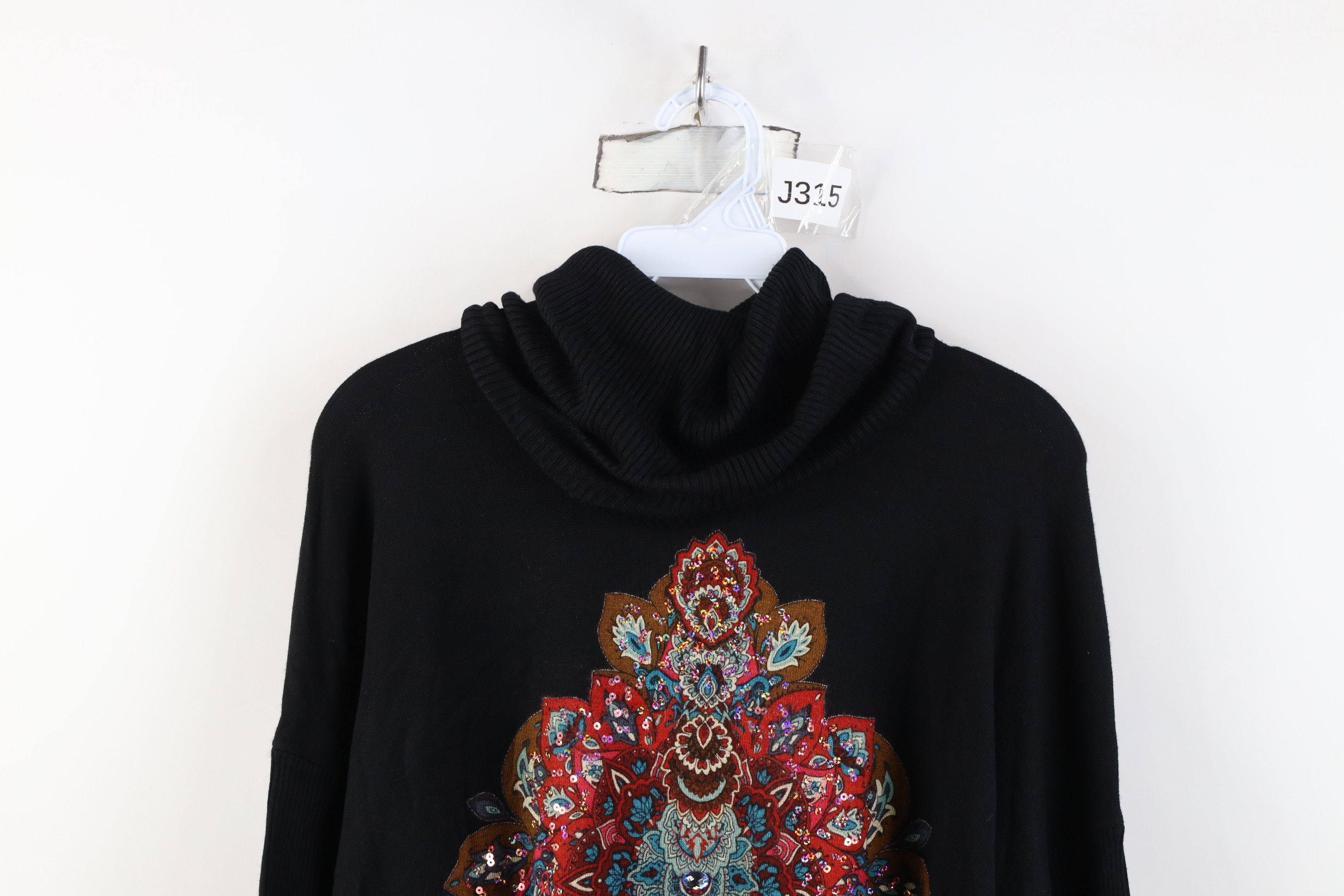 Desigual Vintage Y2K Desigual Flower of Life Knit Turtleneck Sweater Size M / US 6-8 / IT 42-44 - 2 Thumbnail