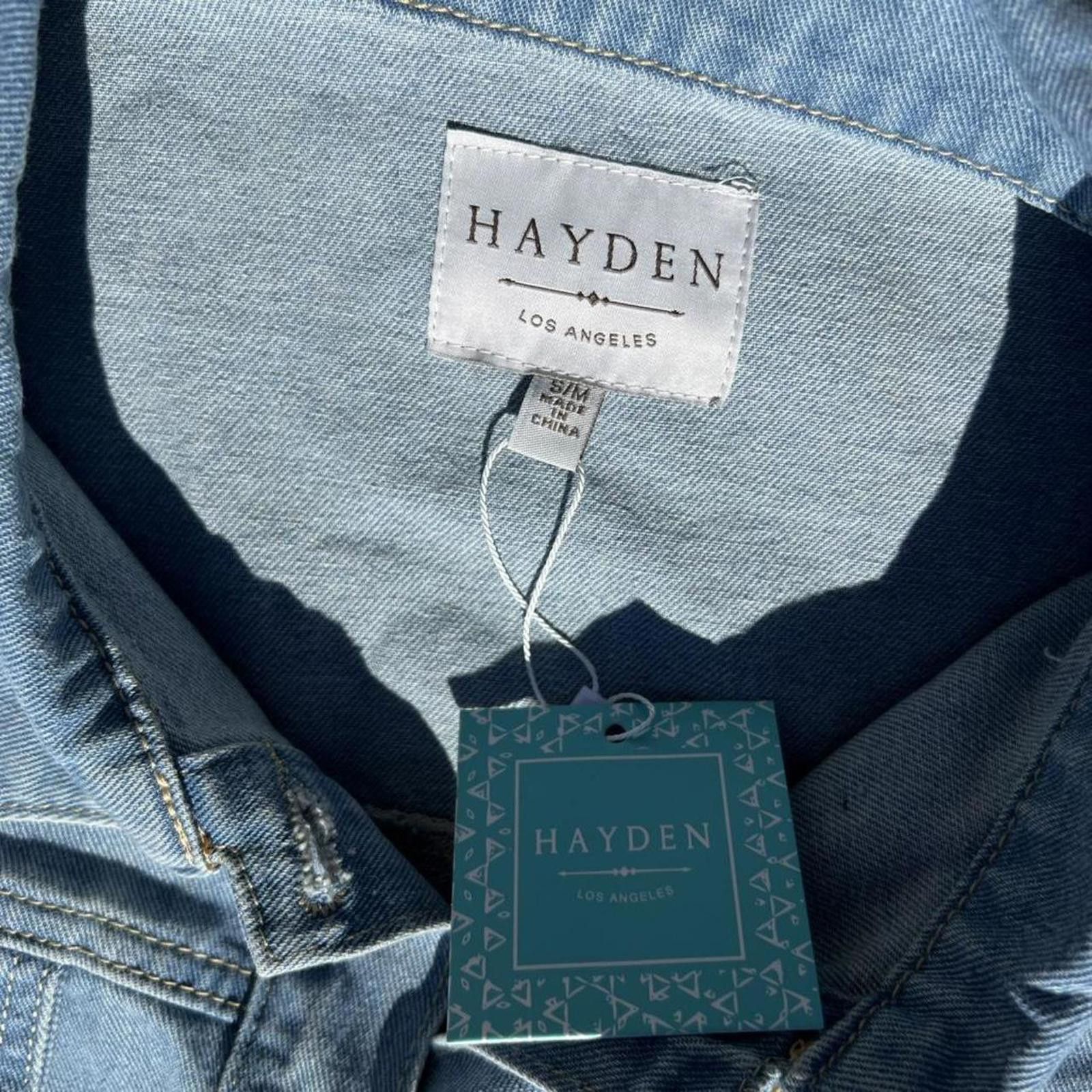 Other NWT Stonewashed Denim Ruched Frill Jacket Size S / US 4 / IT 40 - 4 Thumbnail