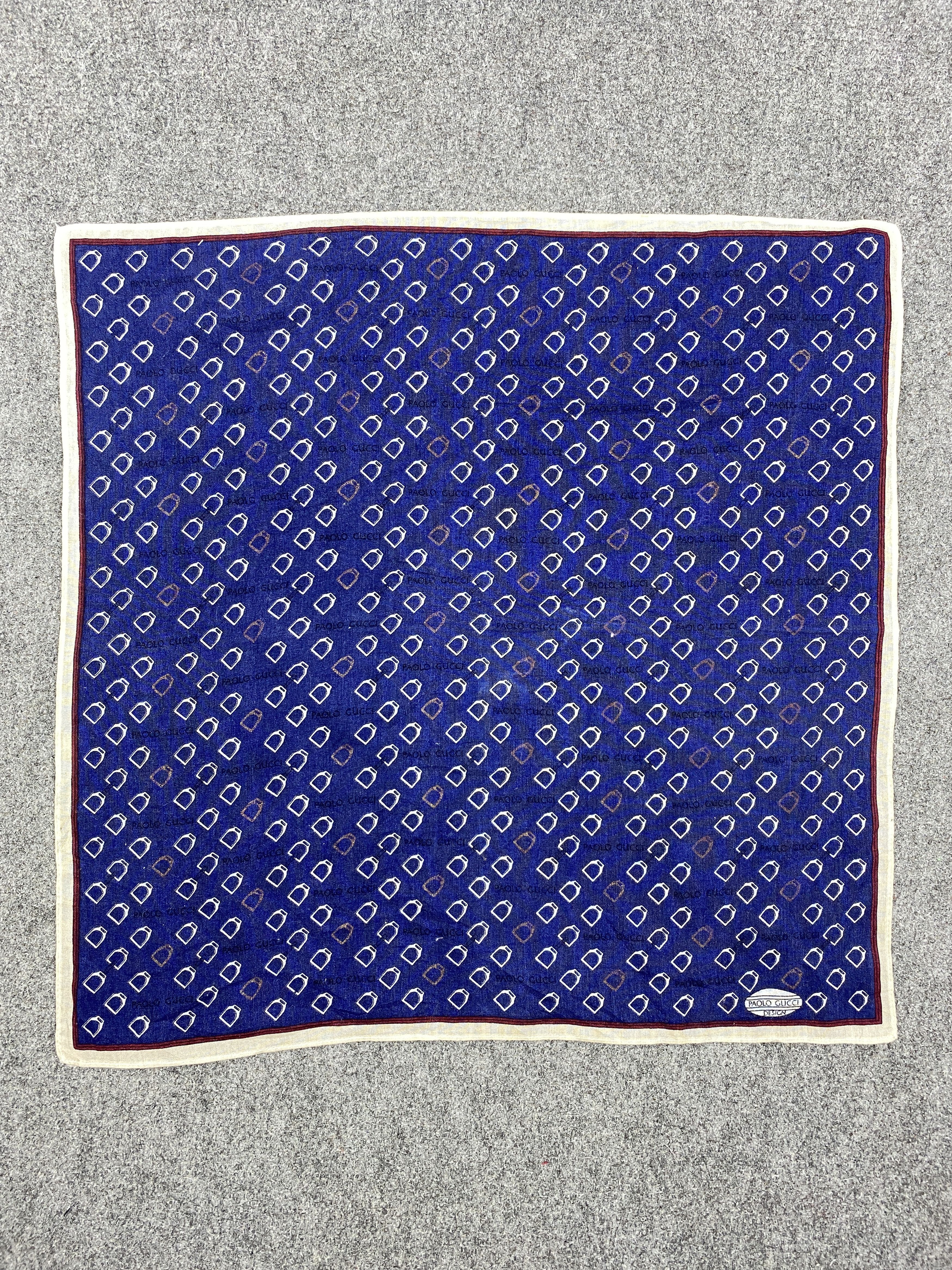 Paolo Gucci Vintage Paolo Gucci Handkerchief / Neckerchief HKC0990 Size ONE SIZE - 4 Thumbnail