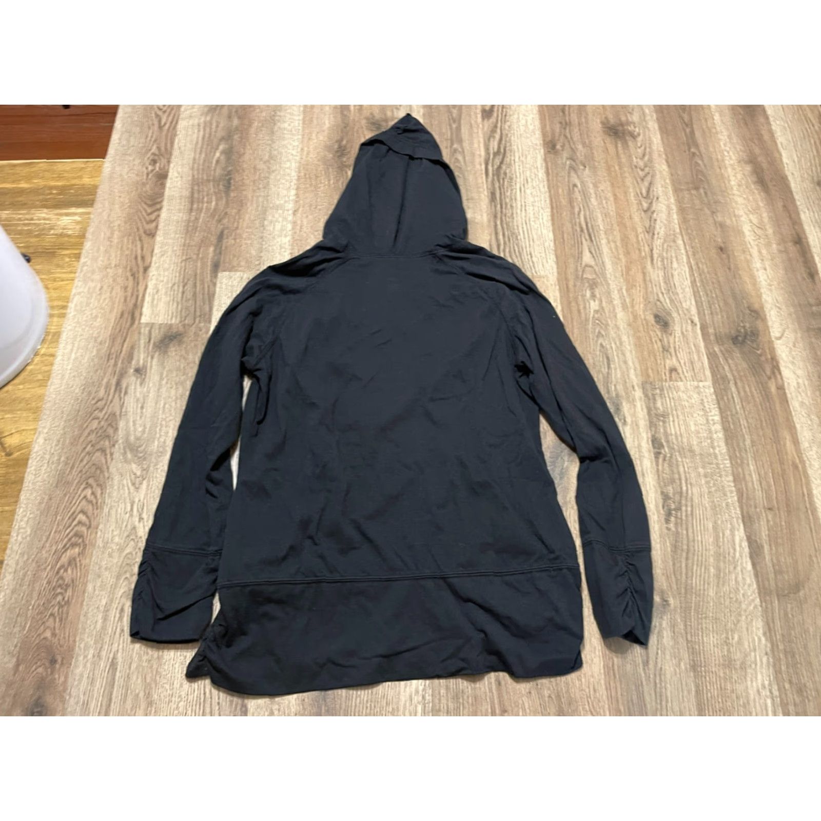 Vintage Mix&Co. Hoodie Women’s Size Medium Black Pullover Casual Regular Long Sleeve Solid Modern Fall Spring Summer Size M / US 6-8 / IT 42-44 - 2 Thumbnail