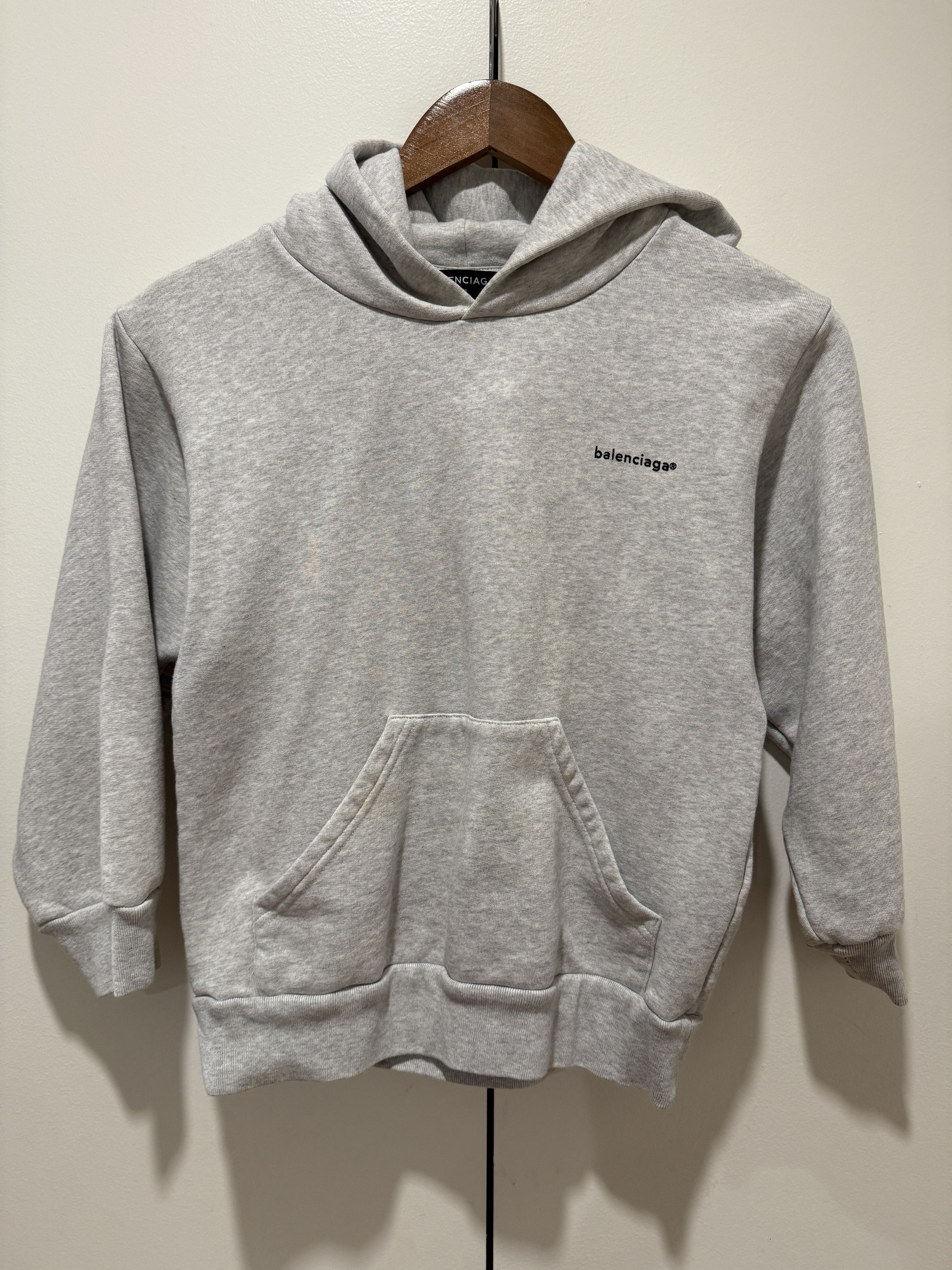 Balenciaga Gray Logo Hoodie
