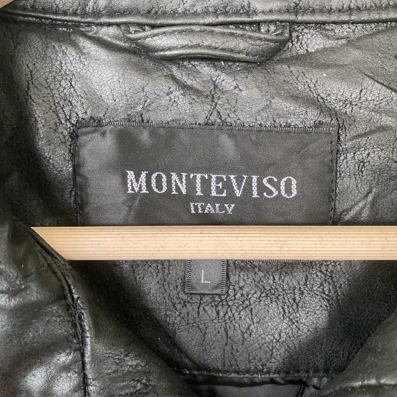 If Six Was Nine × Vintage Vtg Monteviso Italy Black Zipper Leather Jacket Size US M / EU 48-50 / 2 - 6 Thumbnail