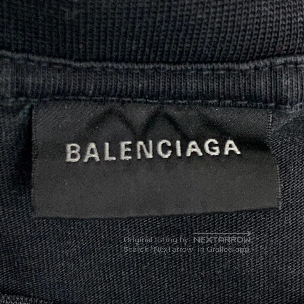 Balenciaga balenciaga black logo crystal cotton t-shirt. Size US XS / EU 42 / 0 - 6 Thumbnail