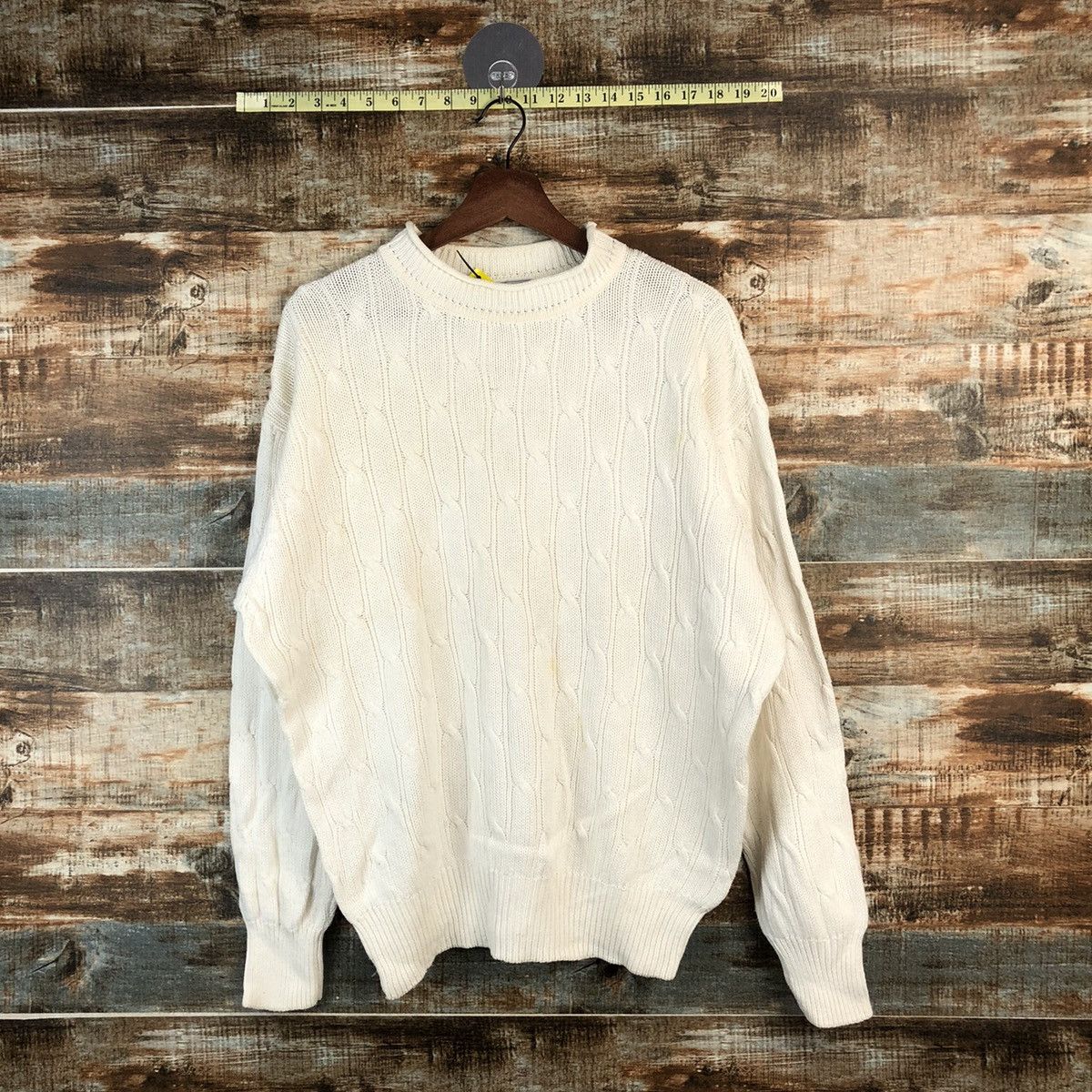 Vintage DL NPL White vintage sweatshirt Knitwear #C560 Size US L / EU 52-54 / 3 - 1 Thumbnail