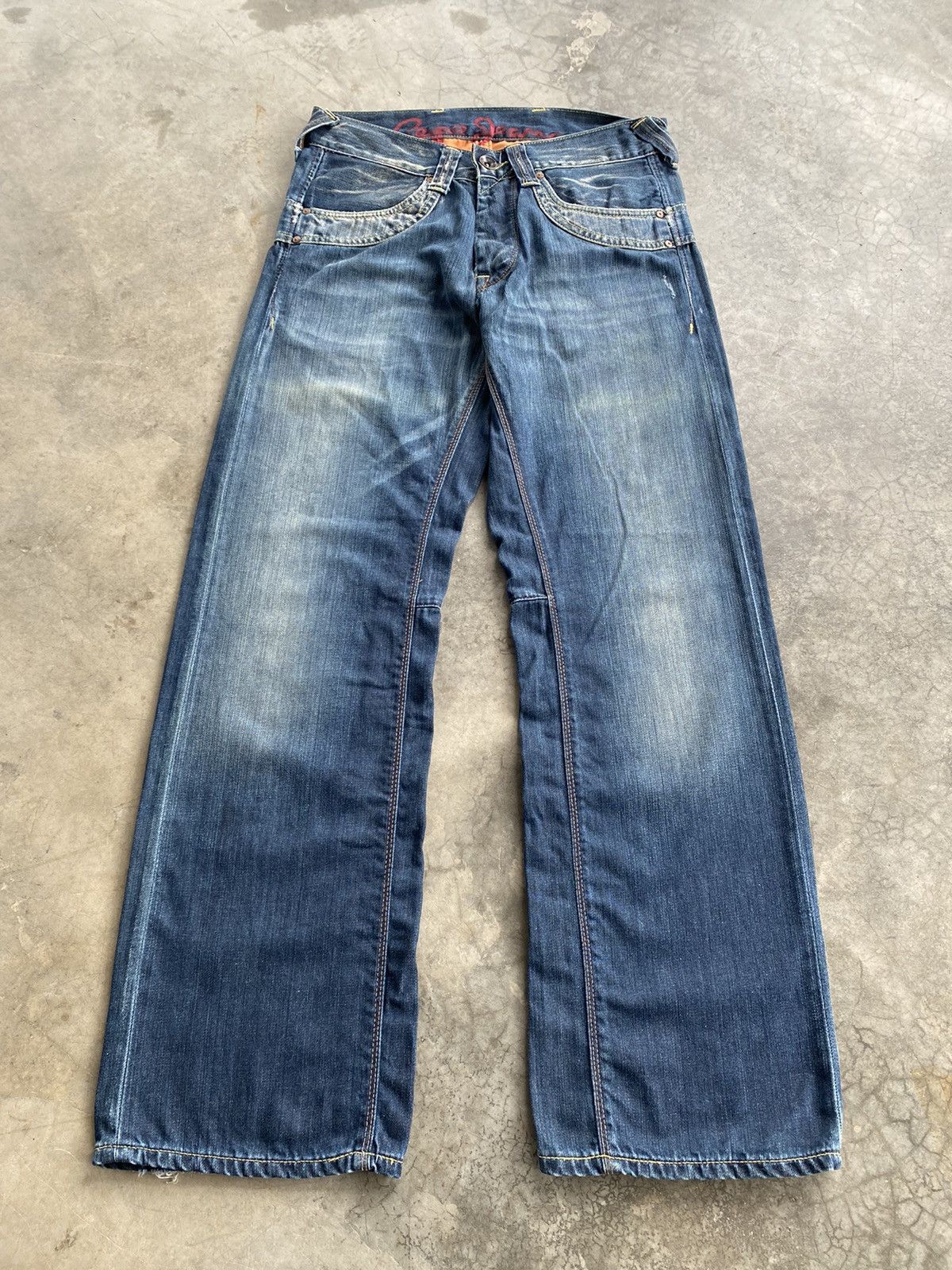 Evisu × Momotaro Jeans × Pepe Jeans Baggy Jeans Pepe London Wash Blue p112 Size US 32 / EU 48 - 10 Thumbnail