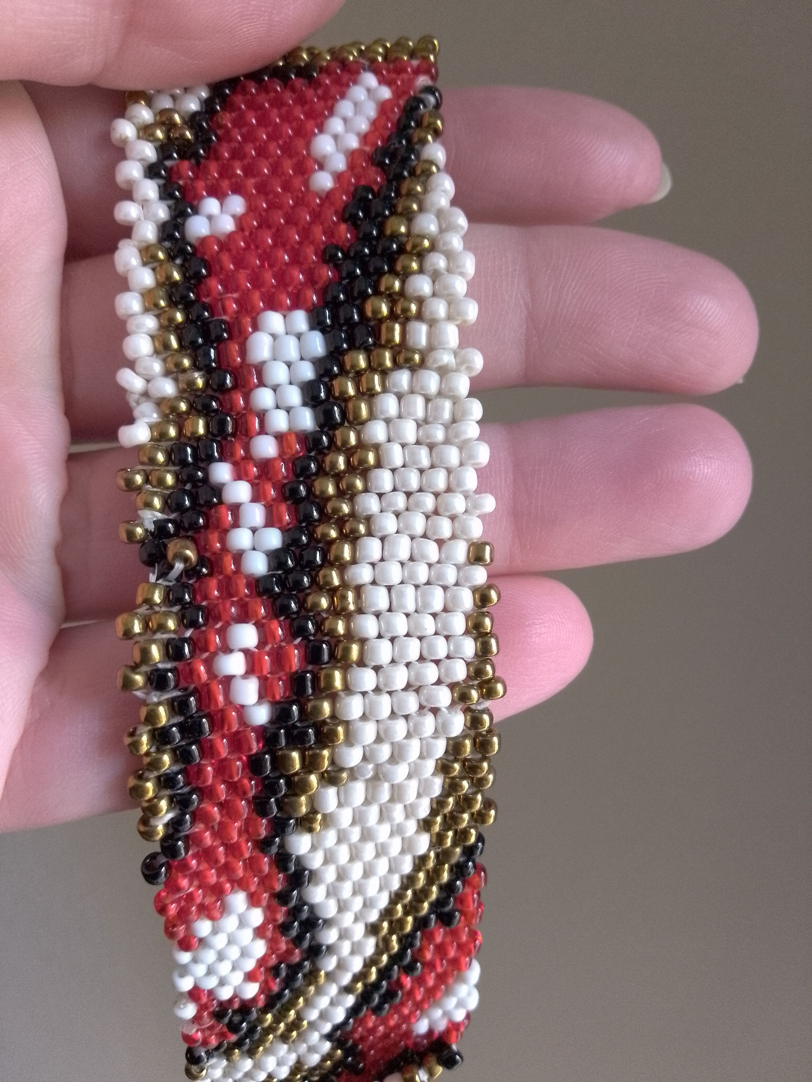 Handmade Bracelet Snake Pattern Beaded Embroidered Elegant Ethnic Size ONE SIZE - 5 Thumbnail