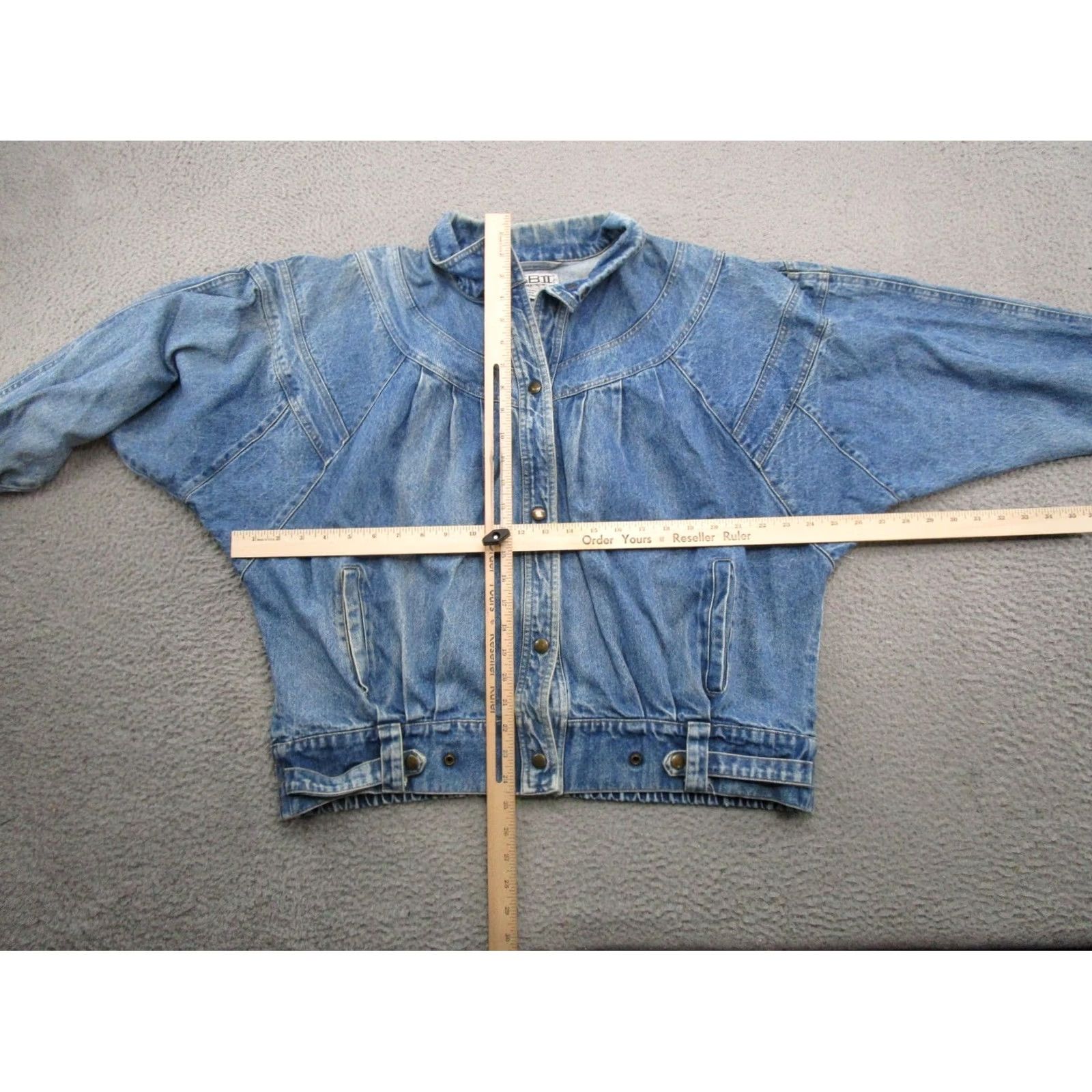 Denime VINTAGE SBII Denim Jacket Pocket 80s 90s Streetwear Women's Size S Blue Jacket Women Size S / US 4 / IT 40 - 4 Thumbnail