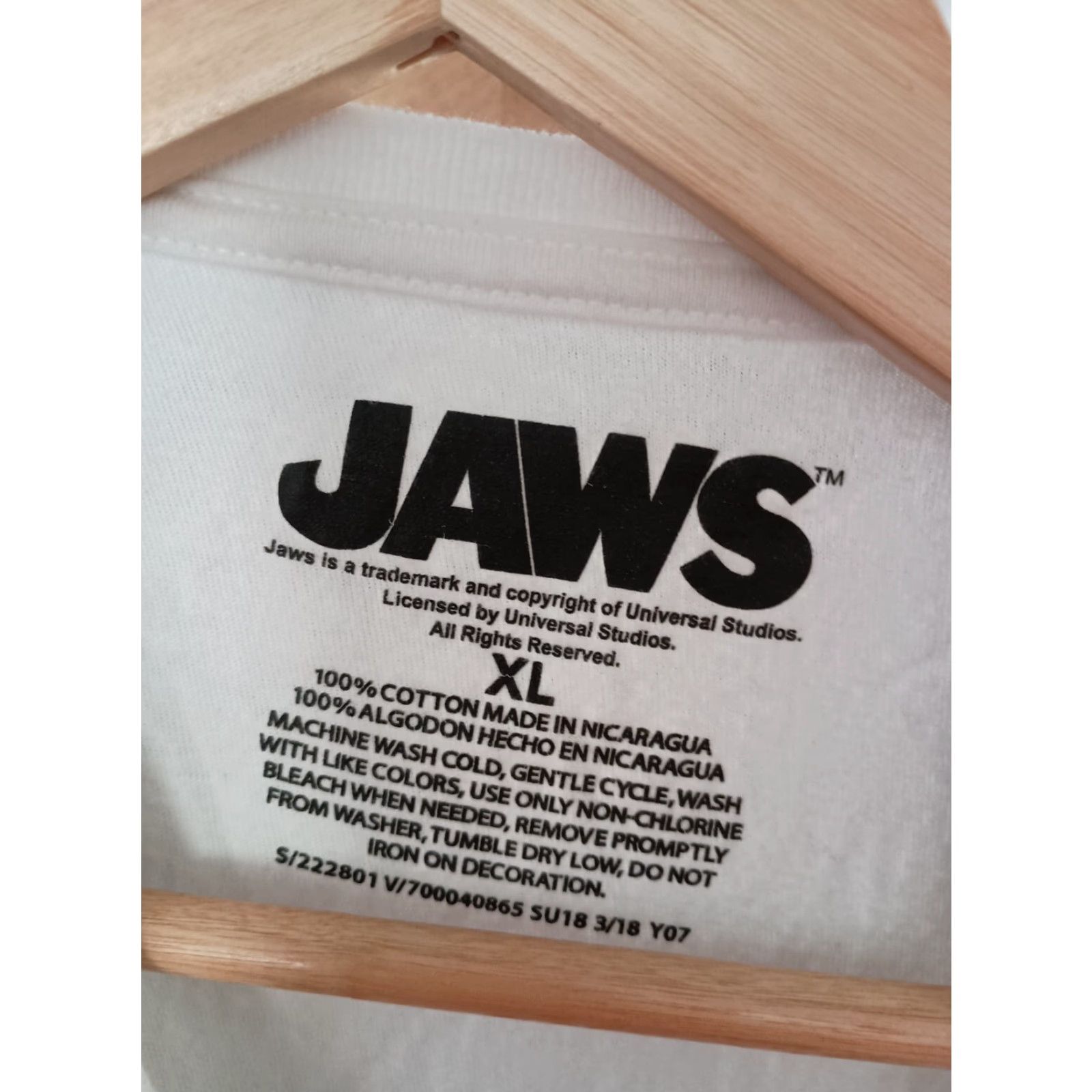 Vintage Jaws T-shirt Women XL Official Licensed White Shirt Size XL / US 12-14 / IT 48-50 - 2 Thumbnail