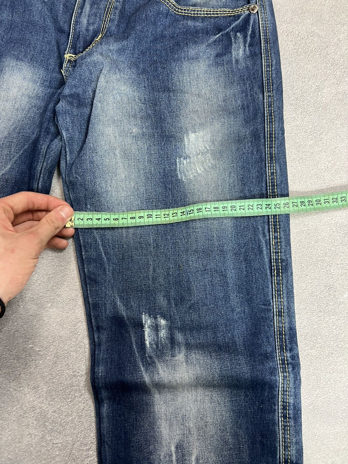 Japanese Brand Y2K denim jeans flame embroidery gothic southpole style y2k Size US 32 / EU 48 - 13 Thumbnail