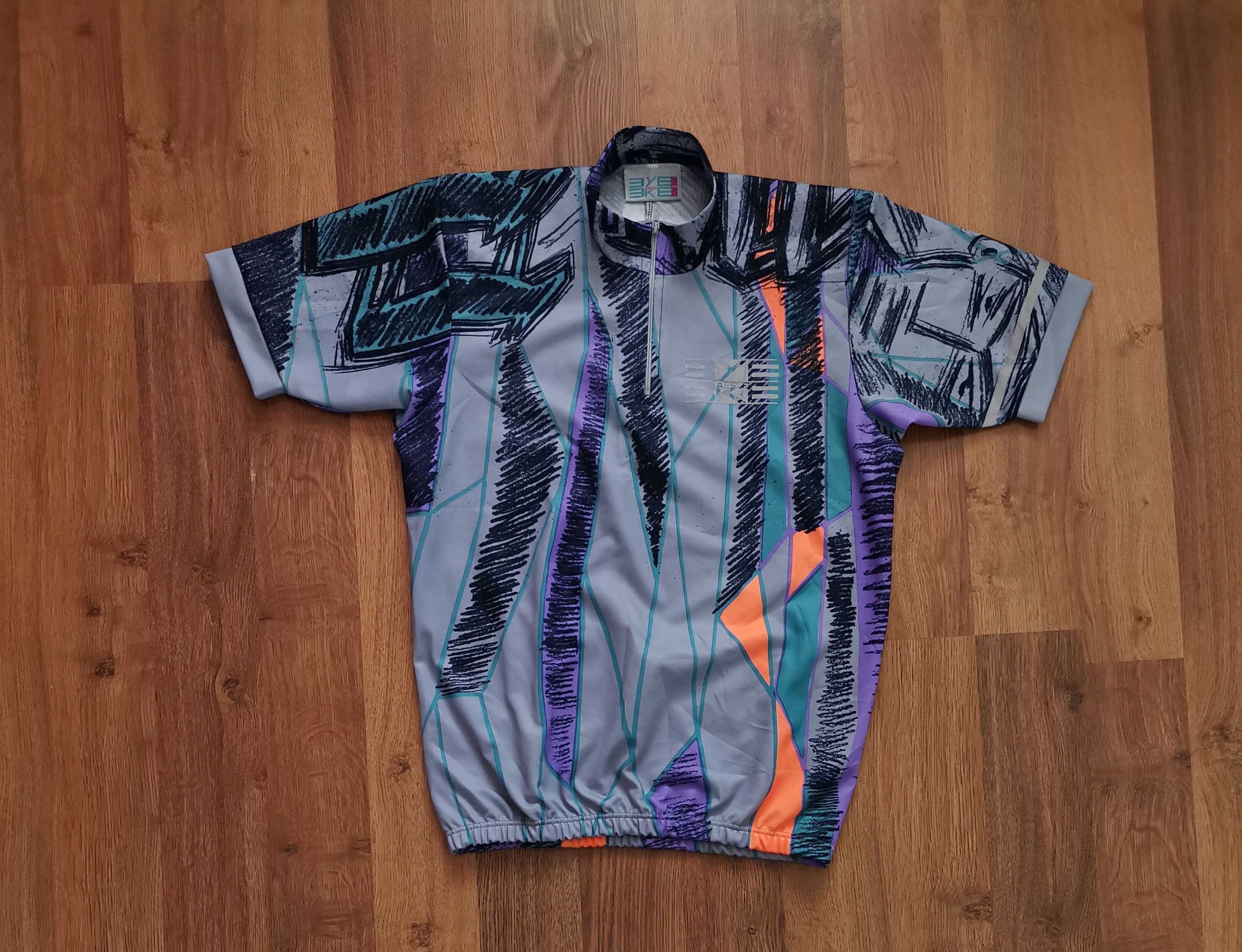 Vintage Vintage Aesse Abstract Cycling Jersey Size US M / EU 48-50 / 2 - 1 Thumbnail