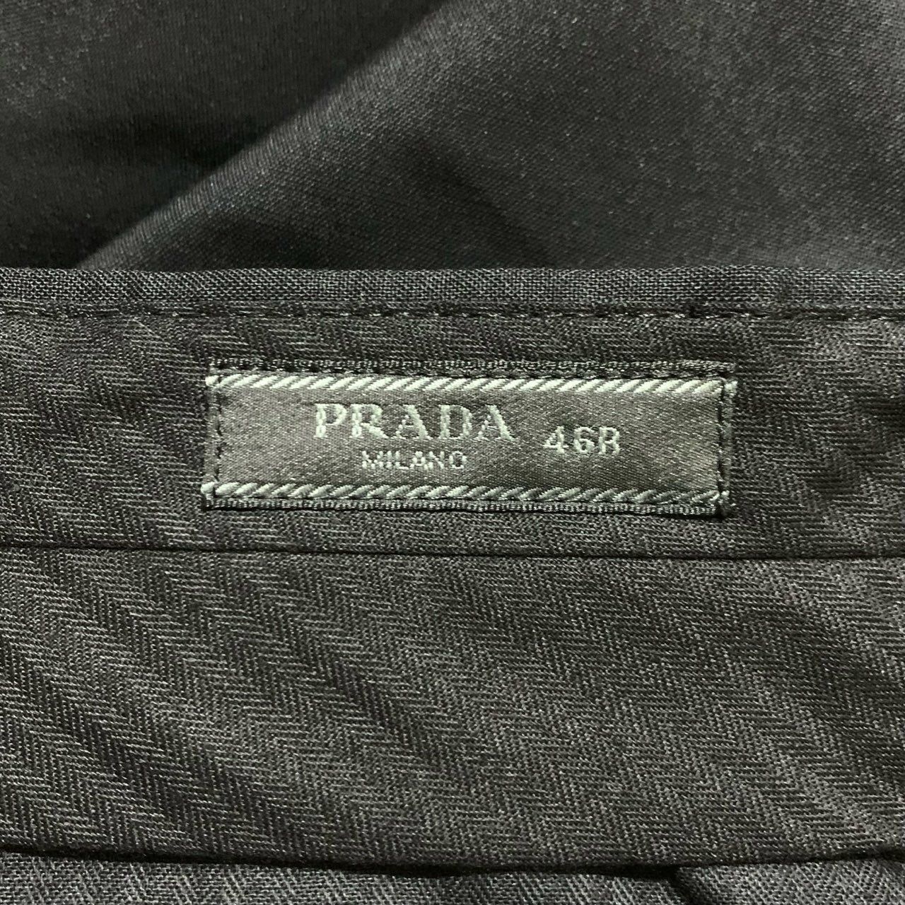 Prada Prada Logo Letter Black Suit Pants, Size 46 Size US 30 / EU 46 - 2 Thumbnail
