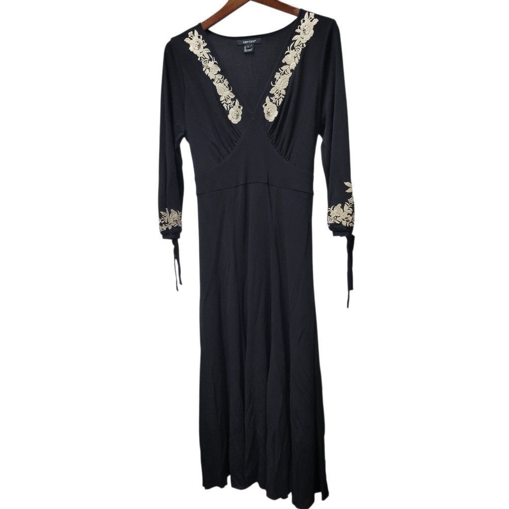 Other Karen Kane Cafe Chic Embroidered Flare 3/4 Sleeves Dress Size L / US 10 / IT 46 - 2 Thumbnail