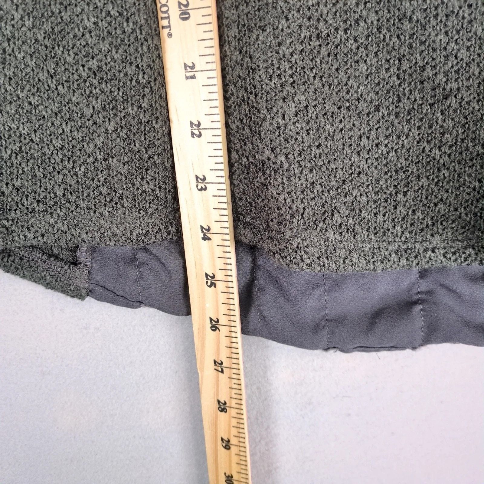 Anthropologie One September Gray Knit Top Women's S Long Lace Sleeves Size S / US 4 / IT 40 - 7 Thumbnail