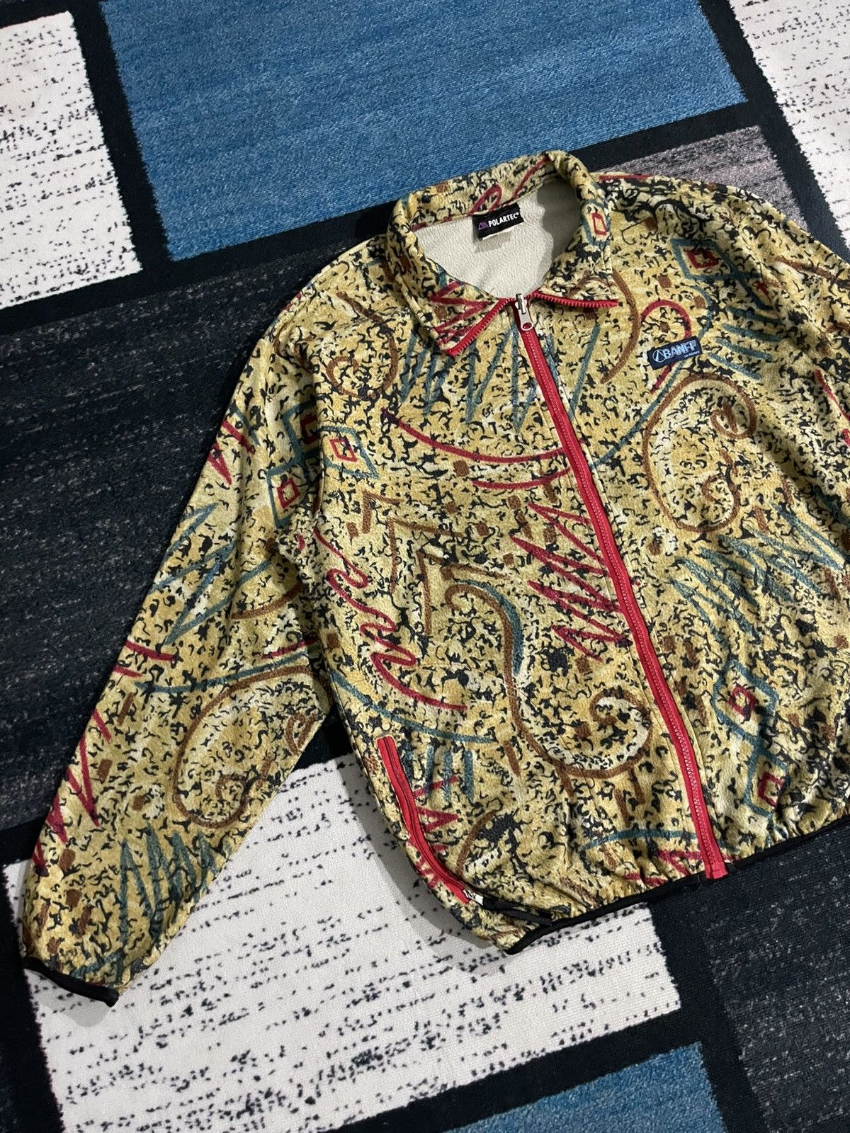 Polartec × Vintage Vintage Banff Design Polartec Wool Jacket Size US L / EU 52-54 / 3 - 4 Thumbnail