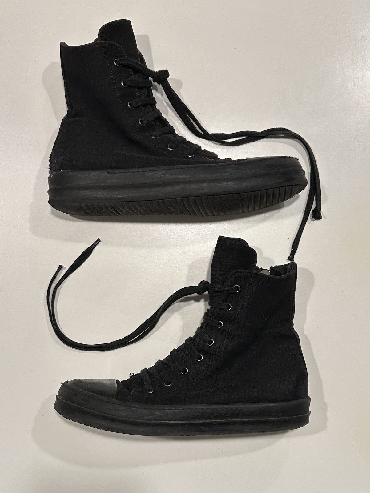 Rick Owens Drkshdw Triple Black Ramones Size US 8 / EU 41 - 1 Thumbnail