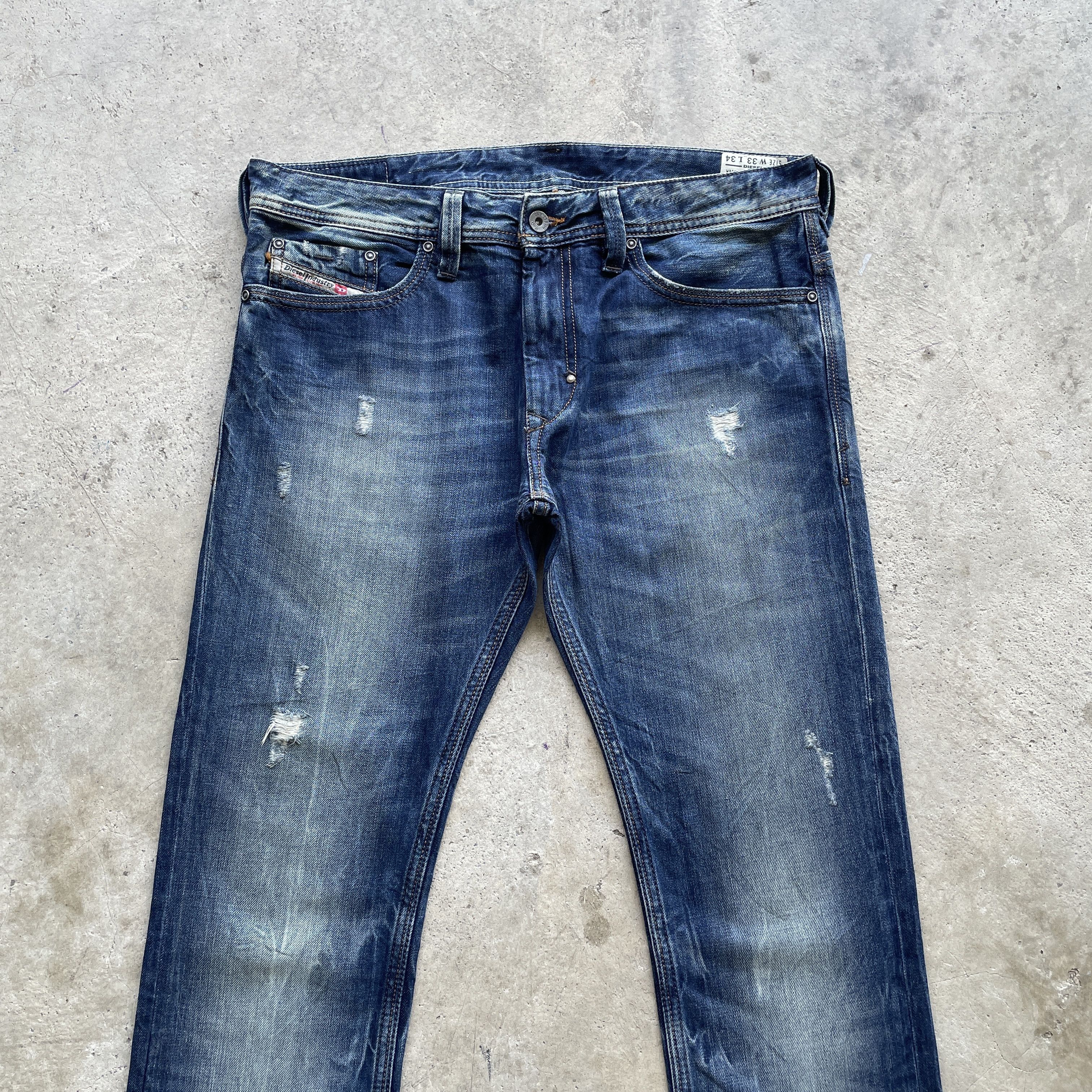 Diesel Vintage Diesel Industry Denim Faded Distressed Jeans Pants Size US 35 - 4 Thumbnail