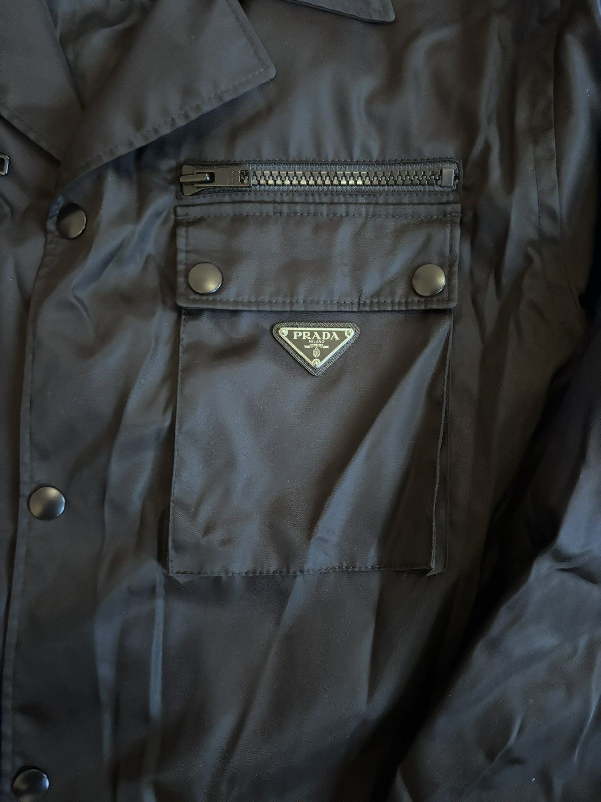 Prada Prada 2019 Enameled Metal Triangle Parka Size US M / EU 48-50 / 2 - 3 Thumbnail