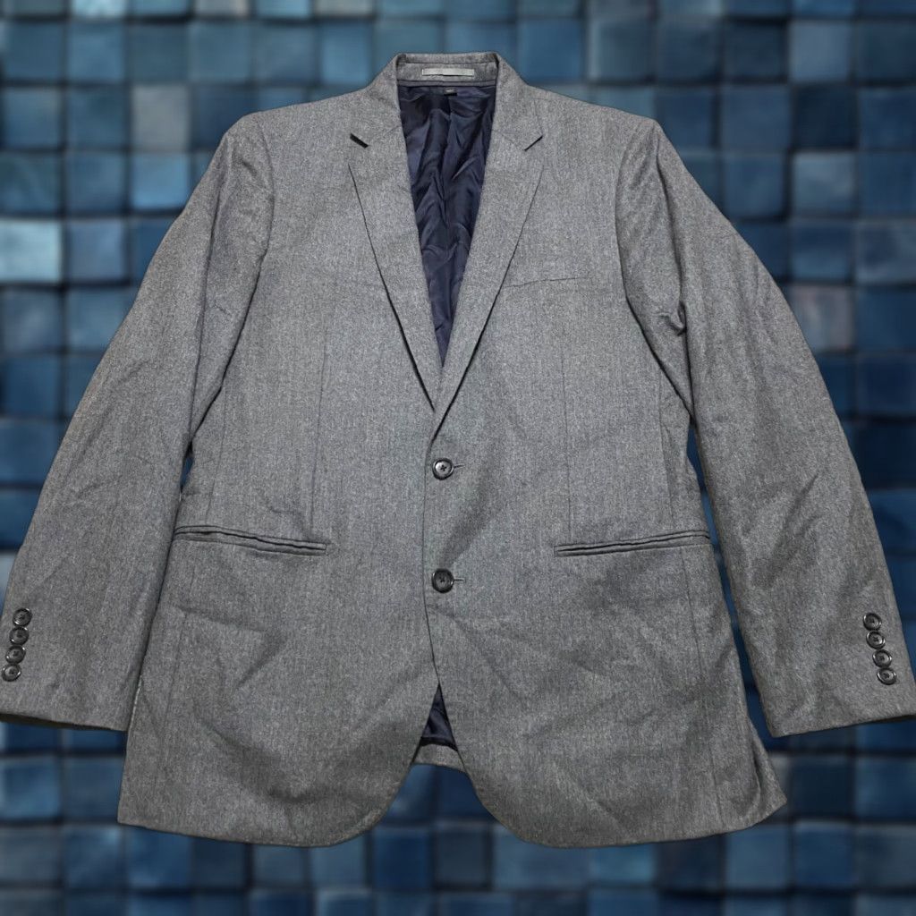 J.Crew J.CREW Blazer Mens 2 Button Wool Gray Ludlow 40R 100% Wool Solid Notch Lapel Double-Vented 2 Piece Regular Fit Casual Business Vintage No N/A Size 40R - 1 Thumbnail