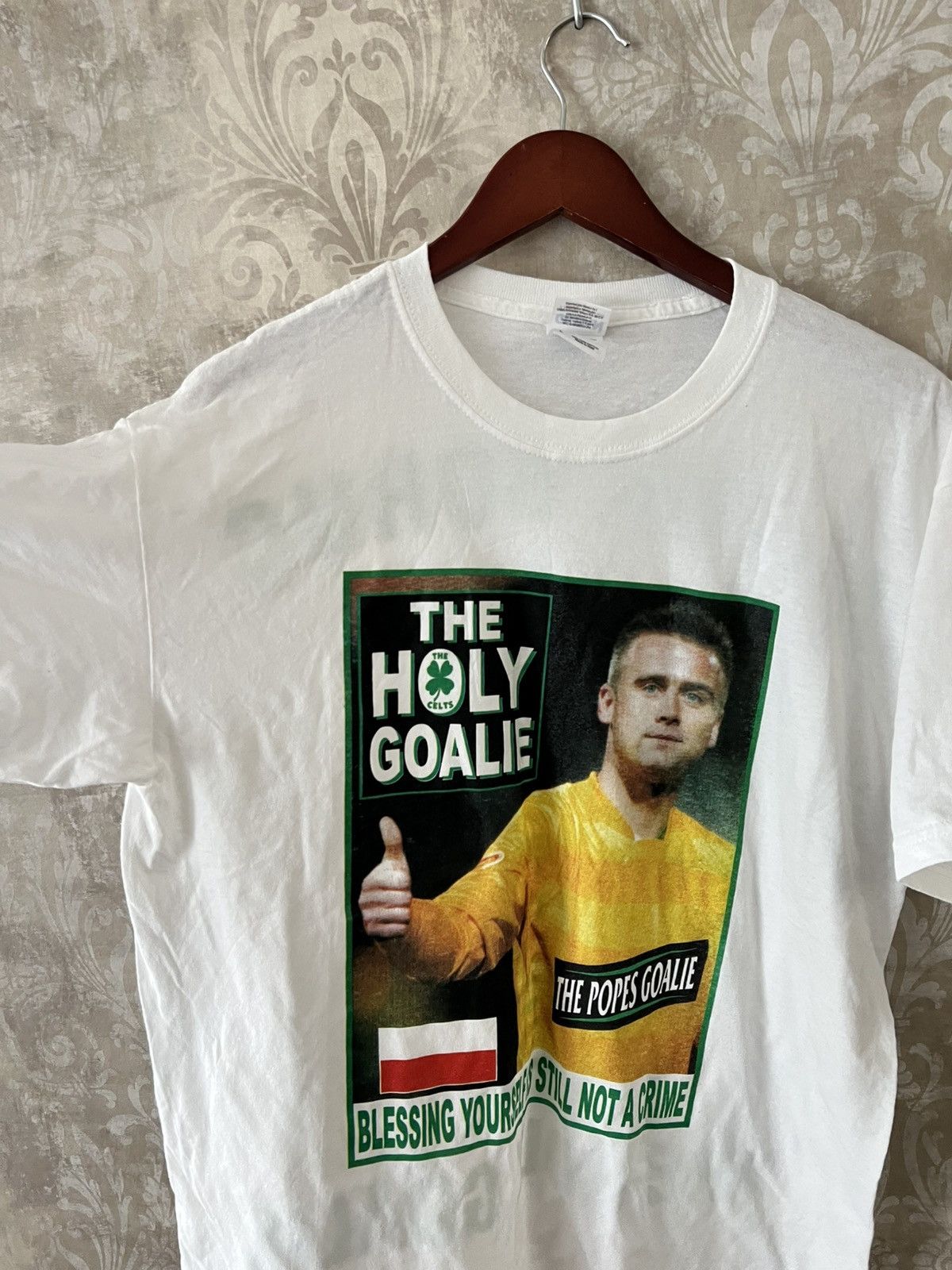 Vintage Artur Boruc The Holy Goalie Tee Celtic Football Shirt Size US L / EU 52-54 / 3 - 4 Thumbnail