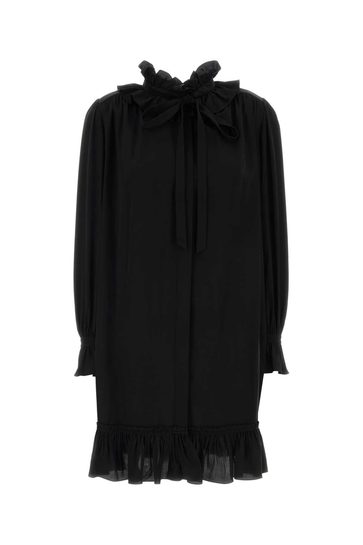 Chloe Black Crepe Mini Dress Size S / US 4 / IT 40 - 1 Thumbnail