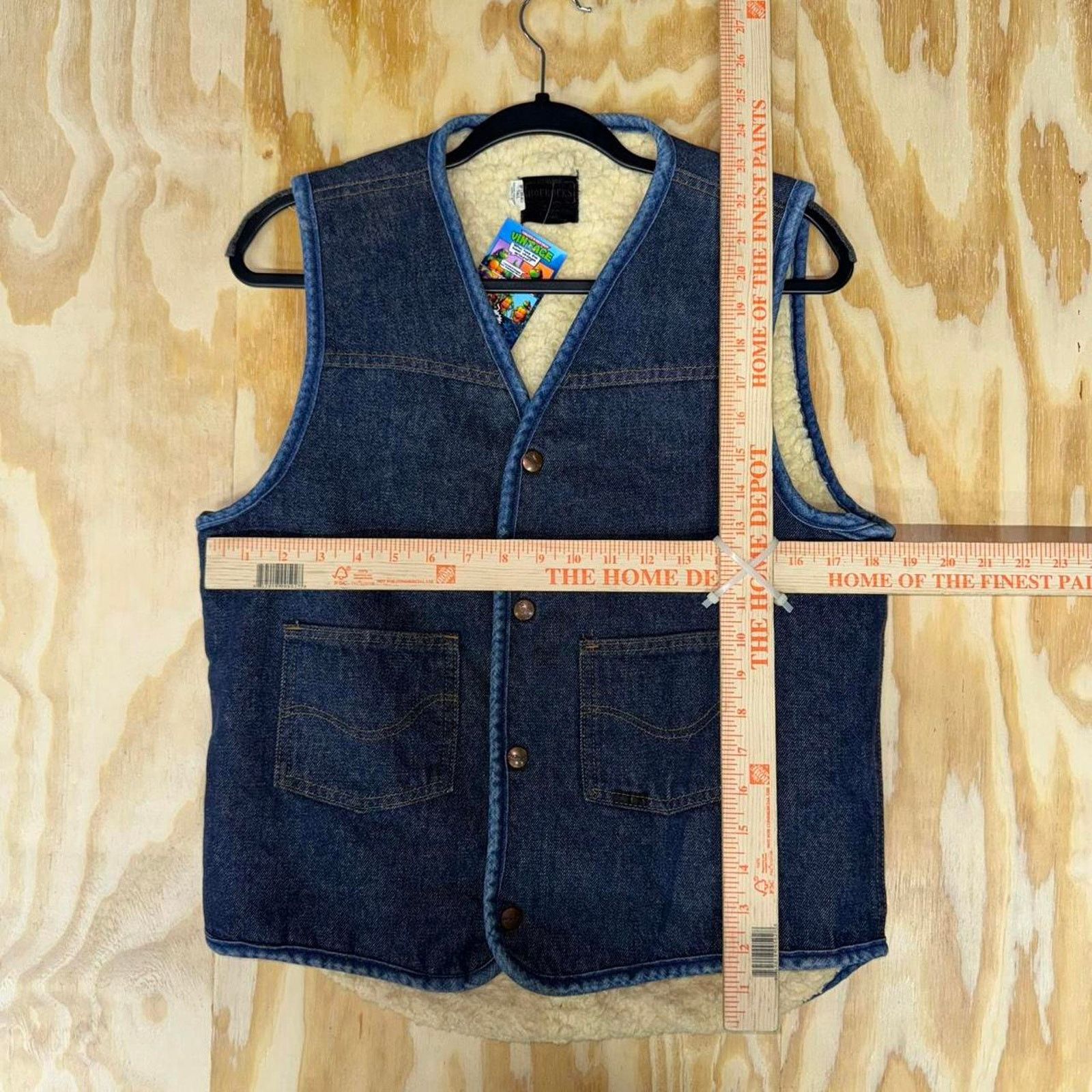 Sears Vintage 1970s genuine roebucks denim sherpa lined vest Size US M / EU 48-50 / 2 - 3 Thumbnail