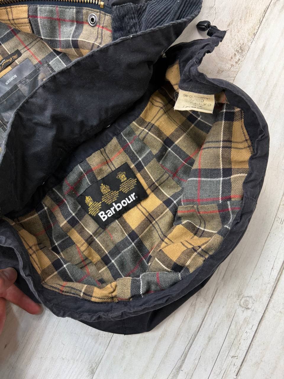 Vintage Barbour Wax Jacket Waterproof Coat Black Men Size 38