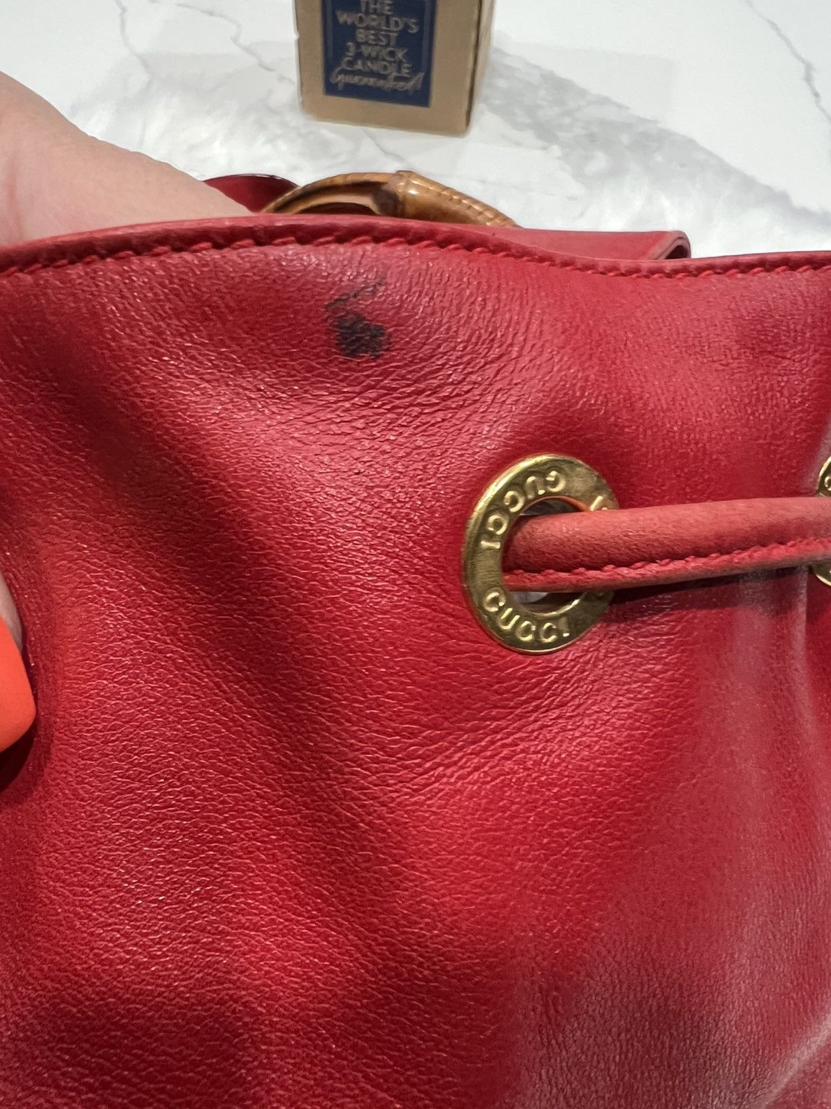 Gucci Vintage Gucci Red Bamboo Backpack – Y2K Tom Ford Era Size ONE SIZE - 14 Thumbnail