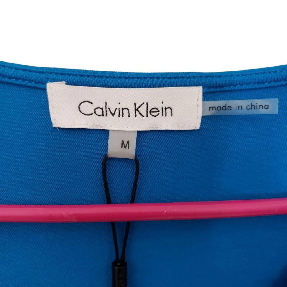 Calvin Klein CT215 NWT Ladies Calvin Klein Turquoise Long Sleeve Blouse M Size M / US 6-8 / IT 42-44 - 2 Thumbnail