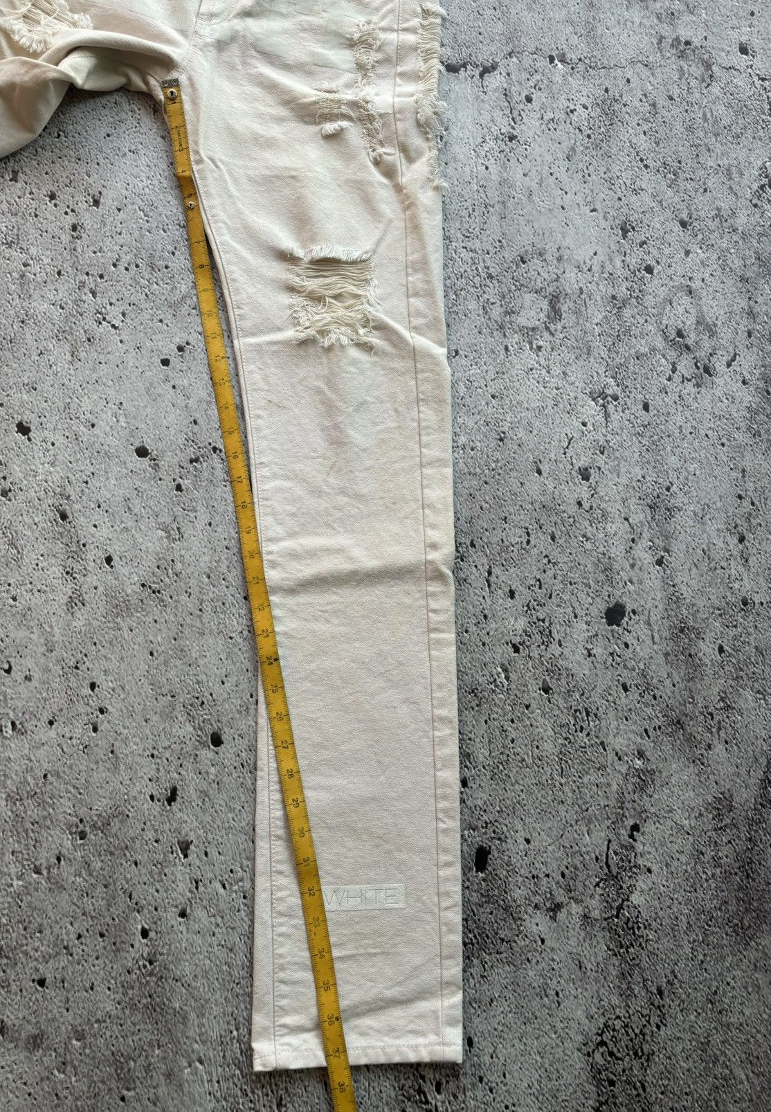 Off-White Off-White Distressed Jeans Size US 31 - 17 Thumbnail