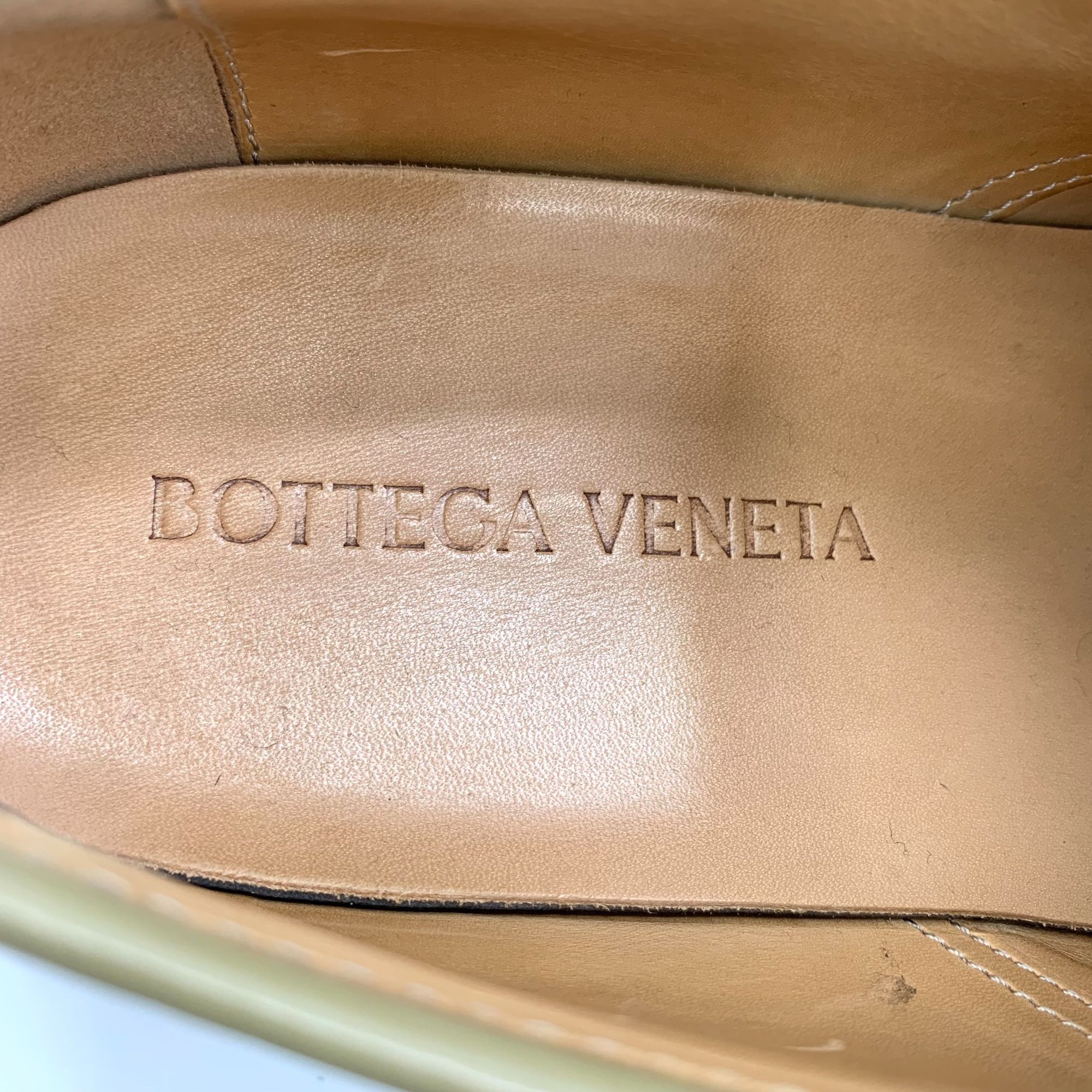 Bottega Veneta Bottega Veneta Light Green Leather Lace-Up Platform Shoes Si Size US 12 / IT 42 - 2 Thumbnail