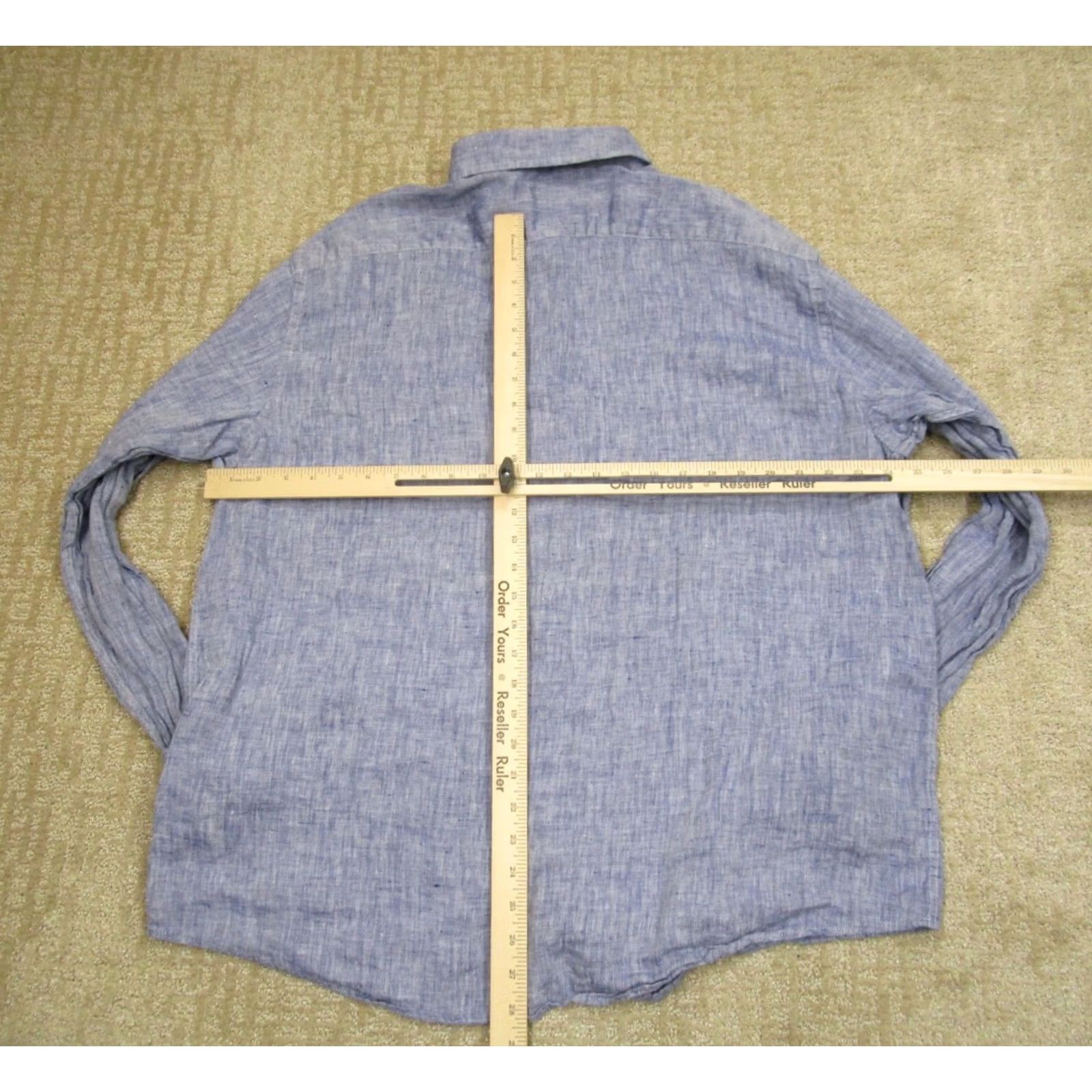 UNTUCKit UNTUCKit Shirt Men 3XL Blue Linen Long Sleeve Button Up Beach Casual Wicking Size US XXL / EU 58 / 5 - 4 Thumbnail