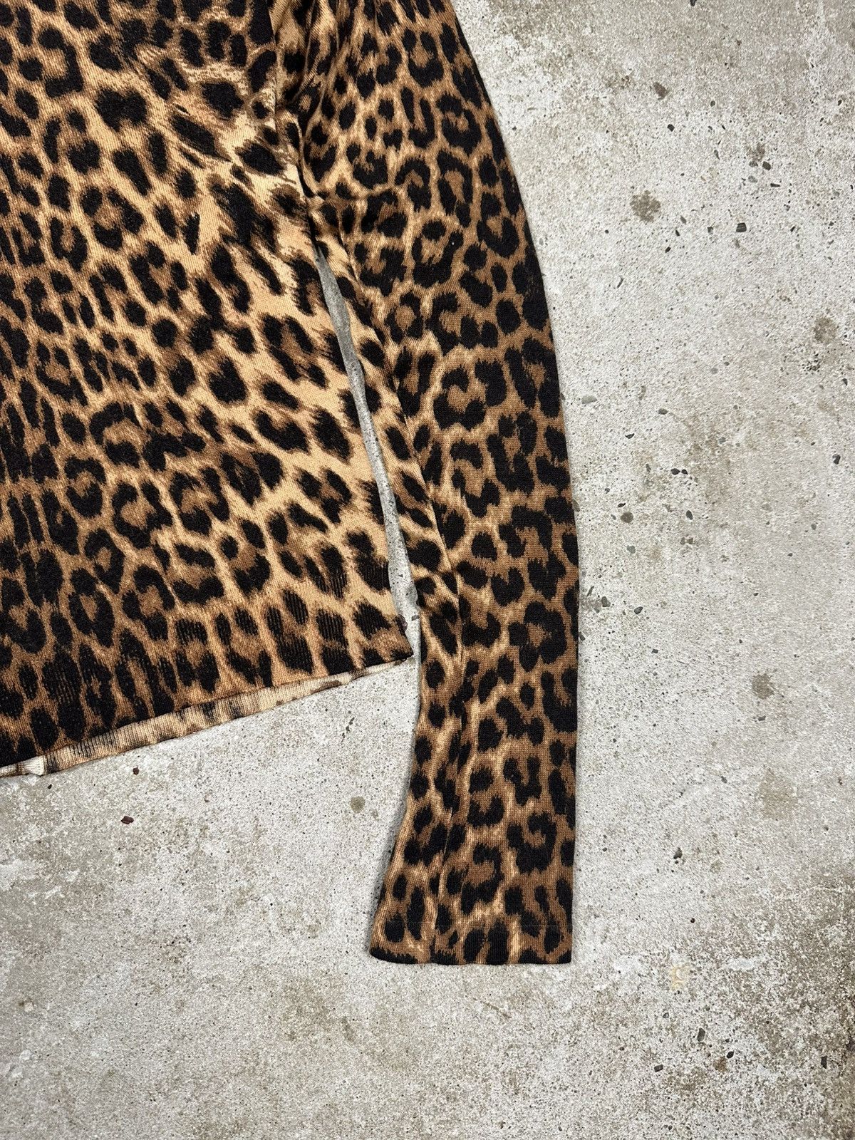 John Galliano Vintage 2000s John Galliano Leopard Print Cashmere Cardigan Size M / US 6-8 / IT 42-44 - 14 Thumbnail