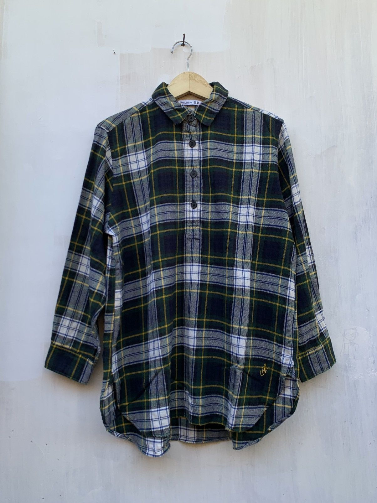 Flannel × JW Anderson × Uniqlo Uniqlo x Jw Anderson half button plaid flannel shirt Size US M / EU 48-50 / 2 - 1 Thumbnail