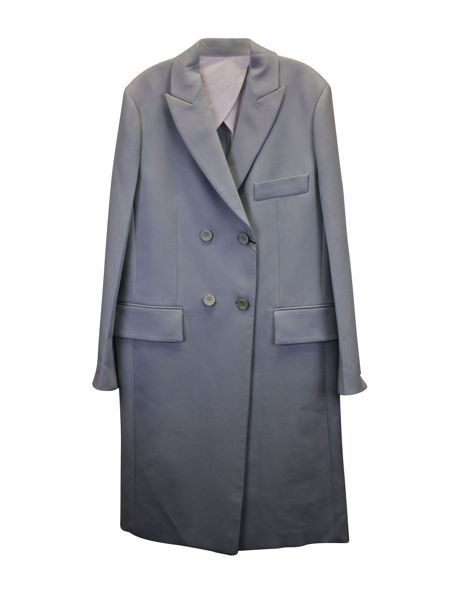 Joseph Joseph Tailored Double-Breasted Long Coat in Light Blue Cott Size XS / US 0-2 / IT 36-38 - 1 Thumbnail