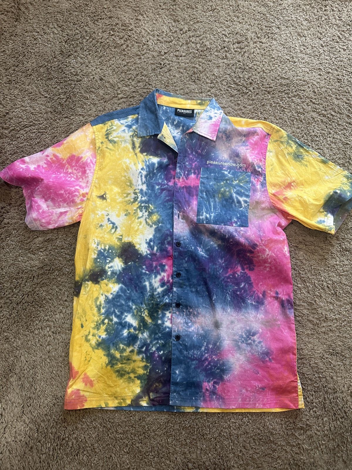 Pleasures Pleasures Button Up Shirt Tie Dye Size US L / EU 52-54 / 3 - 1 Thumbnail