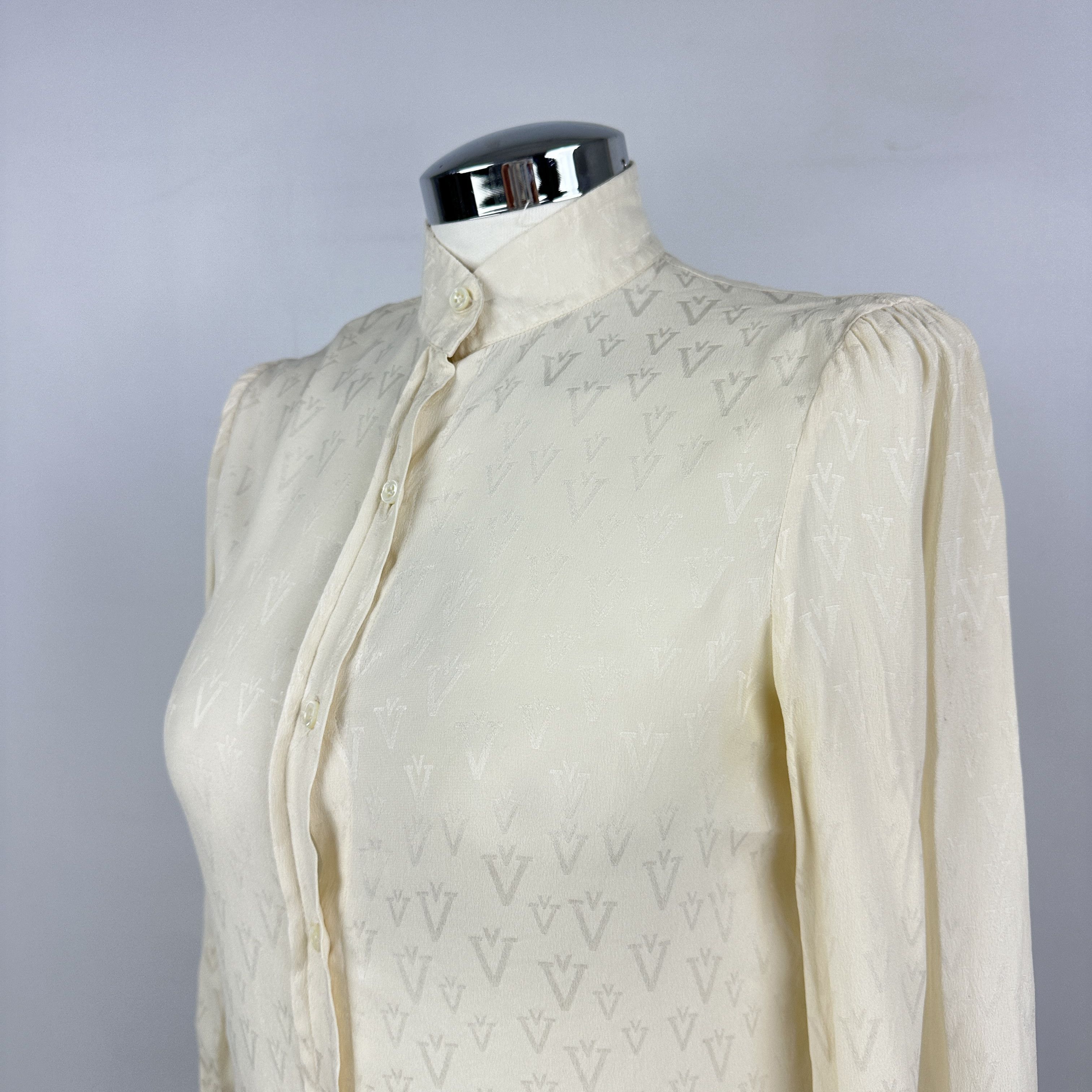 Valentino Camicia Valentino Boutique Seta Monogram – 10 UK Size M / US 6-8 / IT 42-44 - 3 Thumbnail