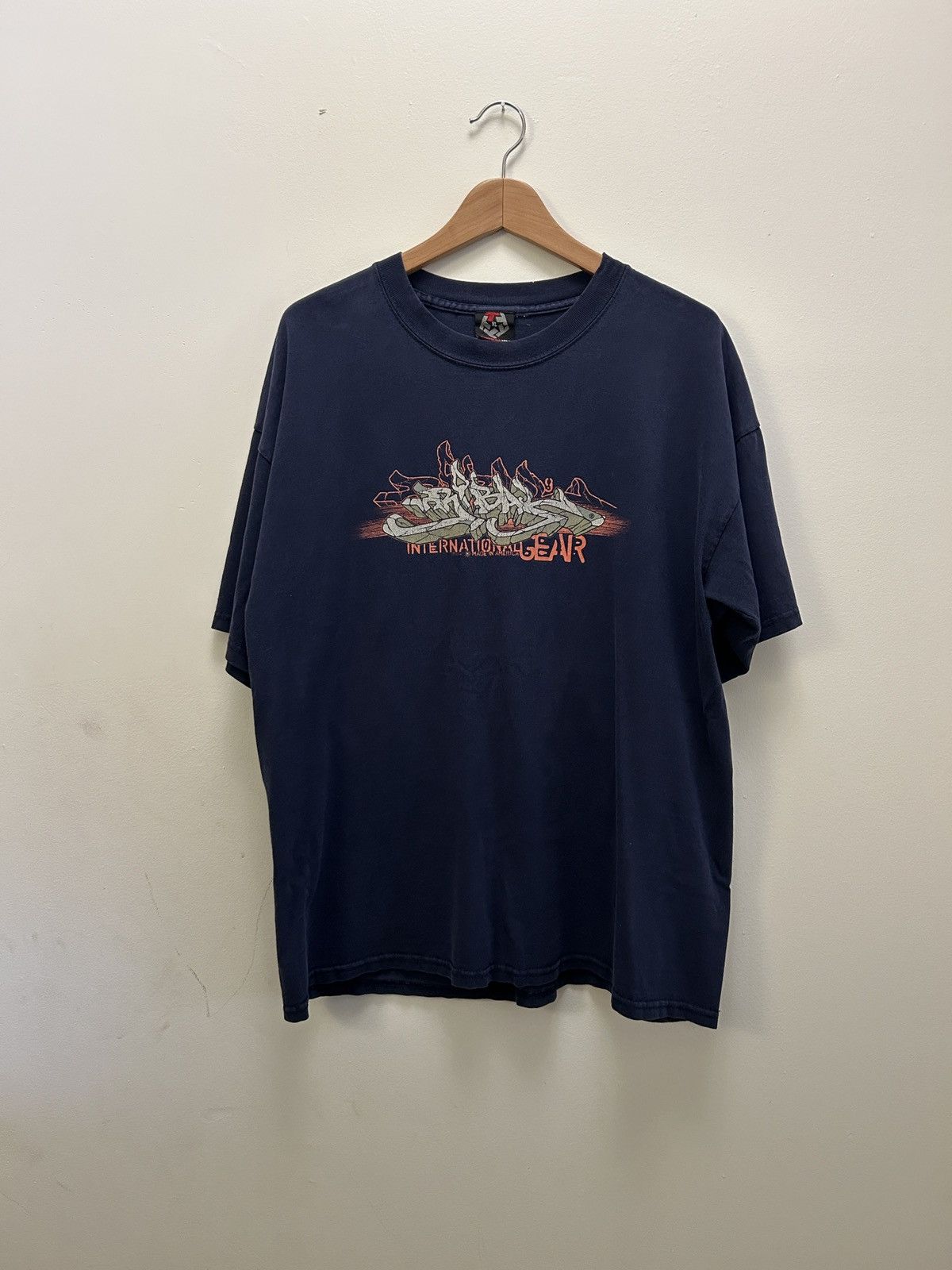 Tribal Streetwear × Vintage Vintage Tribal USA international gear navy blue XL Size US XL / EU 56 / 4 - 1 Thumbnail