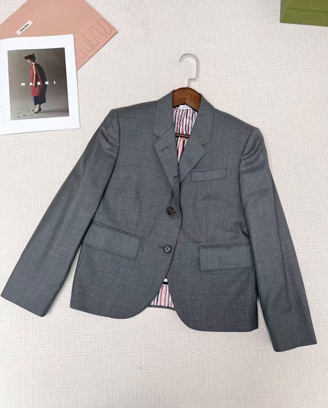 Thom Browne Thom Browne Gray Wool Suit Jacket Size US M / EU 48-50 / 2 - 1 Thumbnail